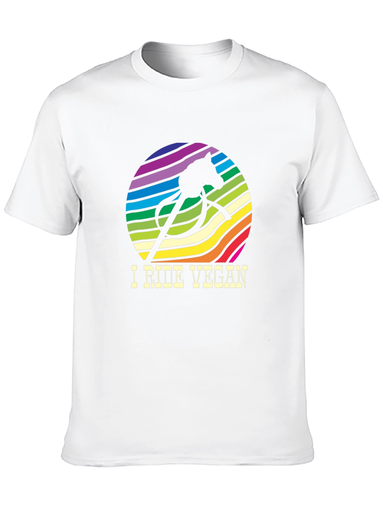I Ride Vegan Graphic T-Shirt - Black