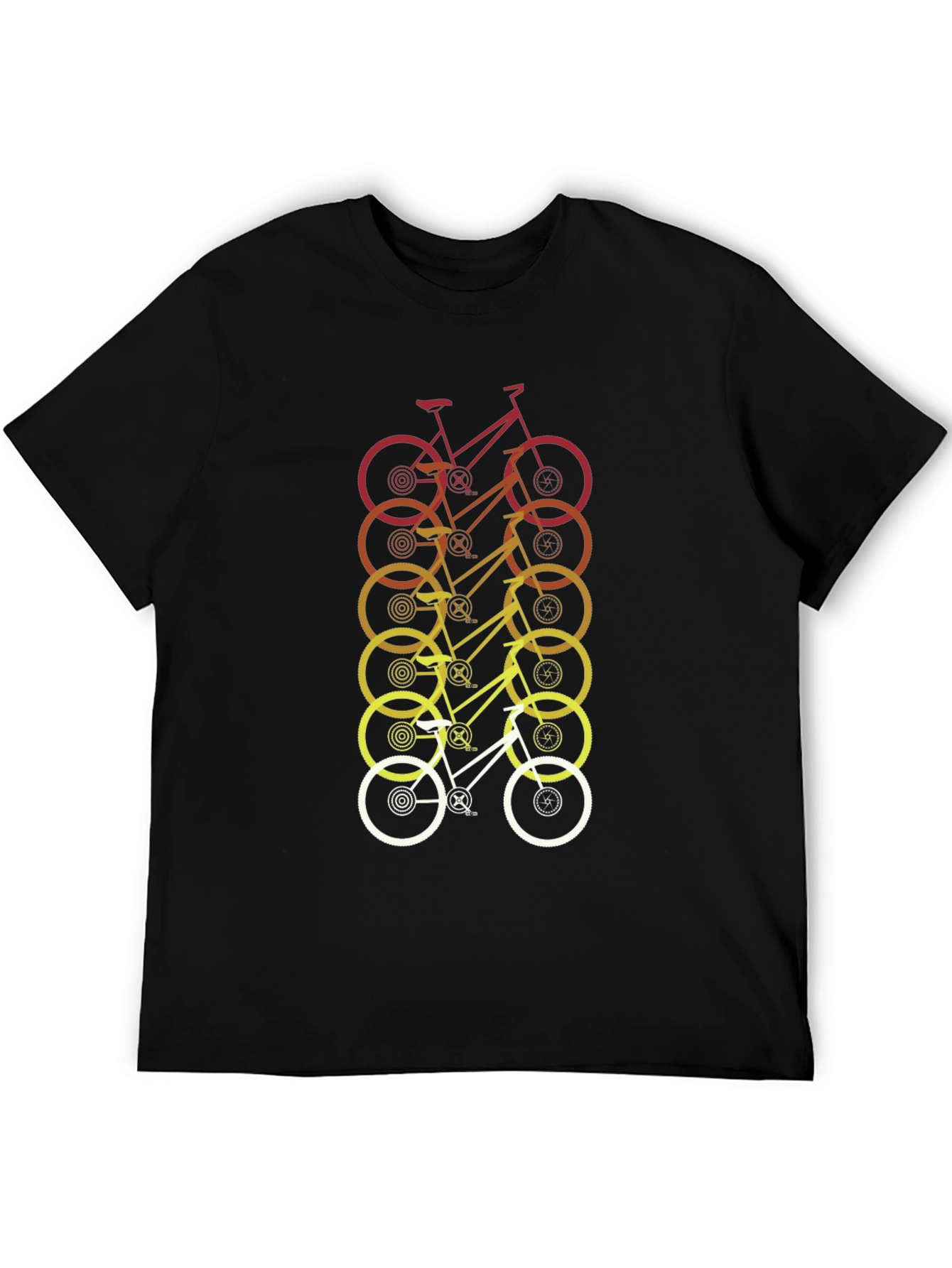 Retro Gradient Bicycle Graphic Tee