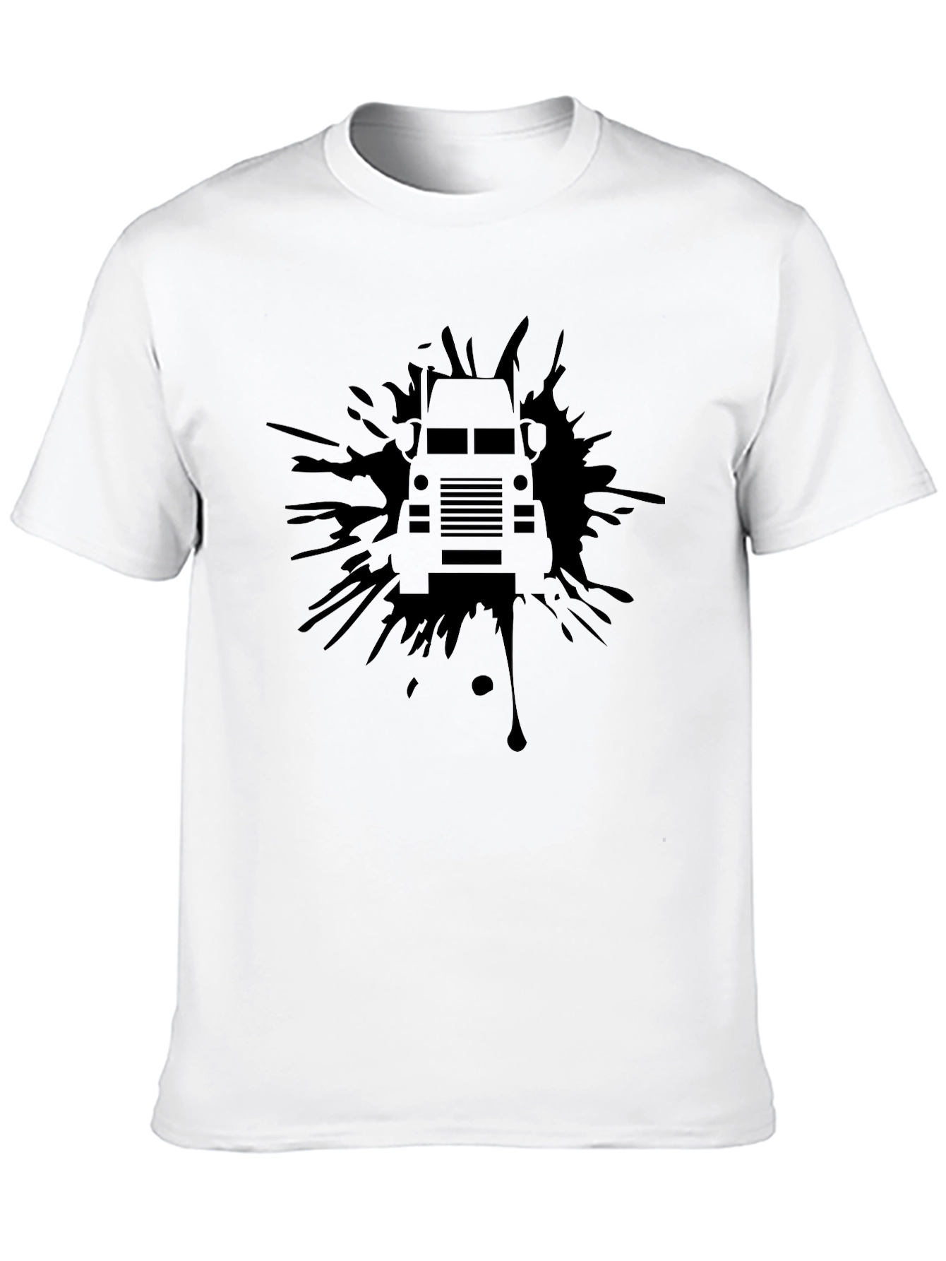 Black Truck Splatter Graphic T-Shirt