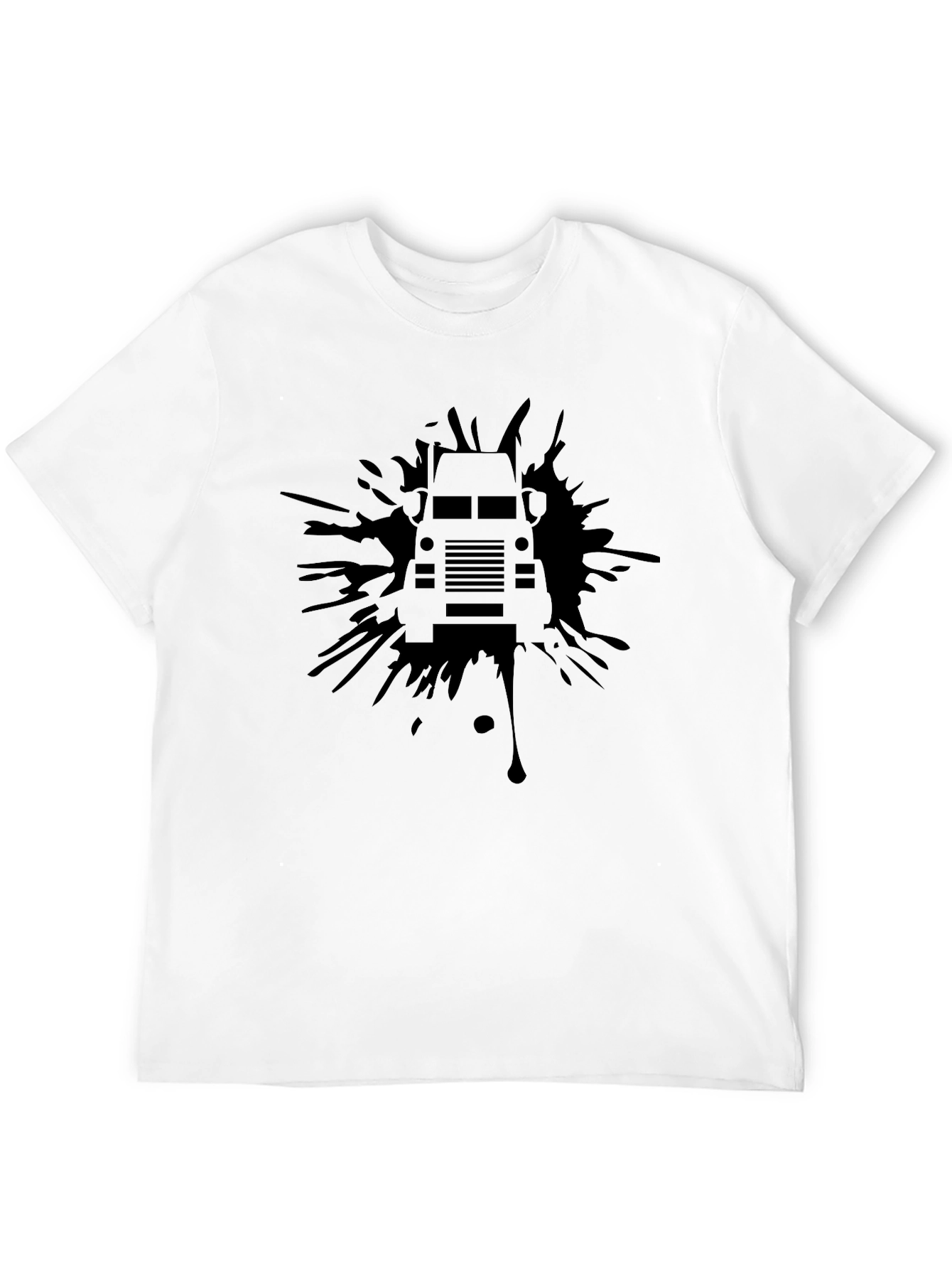 Black Truck Splatter Graphic T-Shirt
