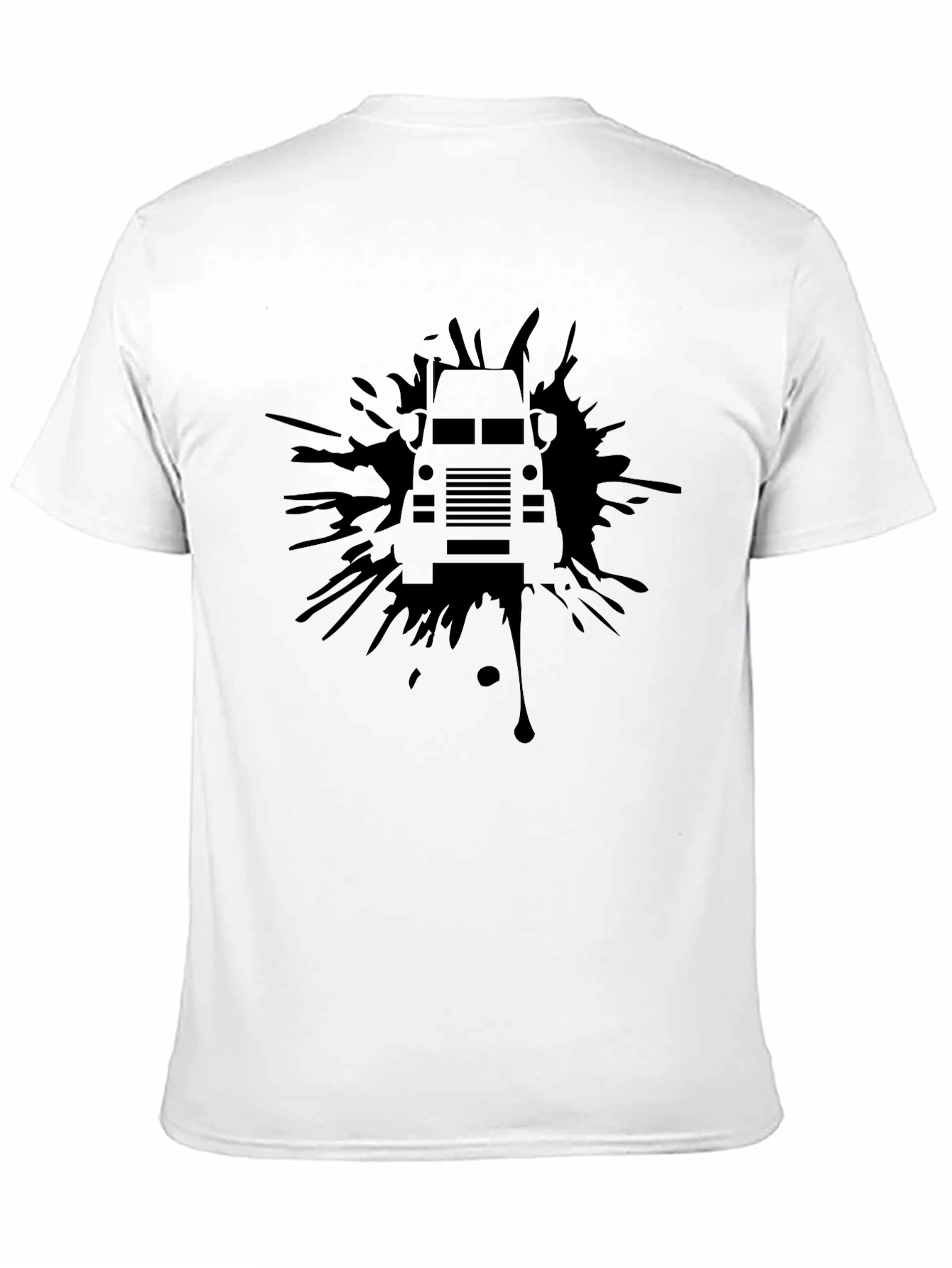 Black Truck Splatter Graphic T-Shirt