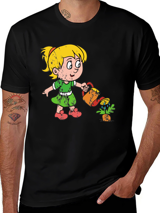 Girl Watering Plant Graphic Tee - Unisex
