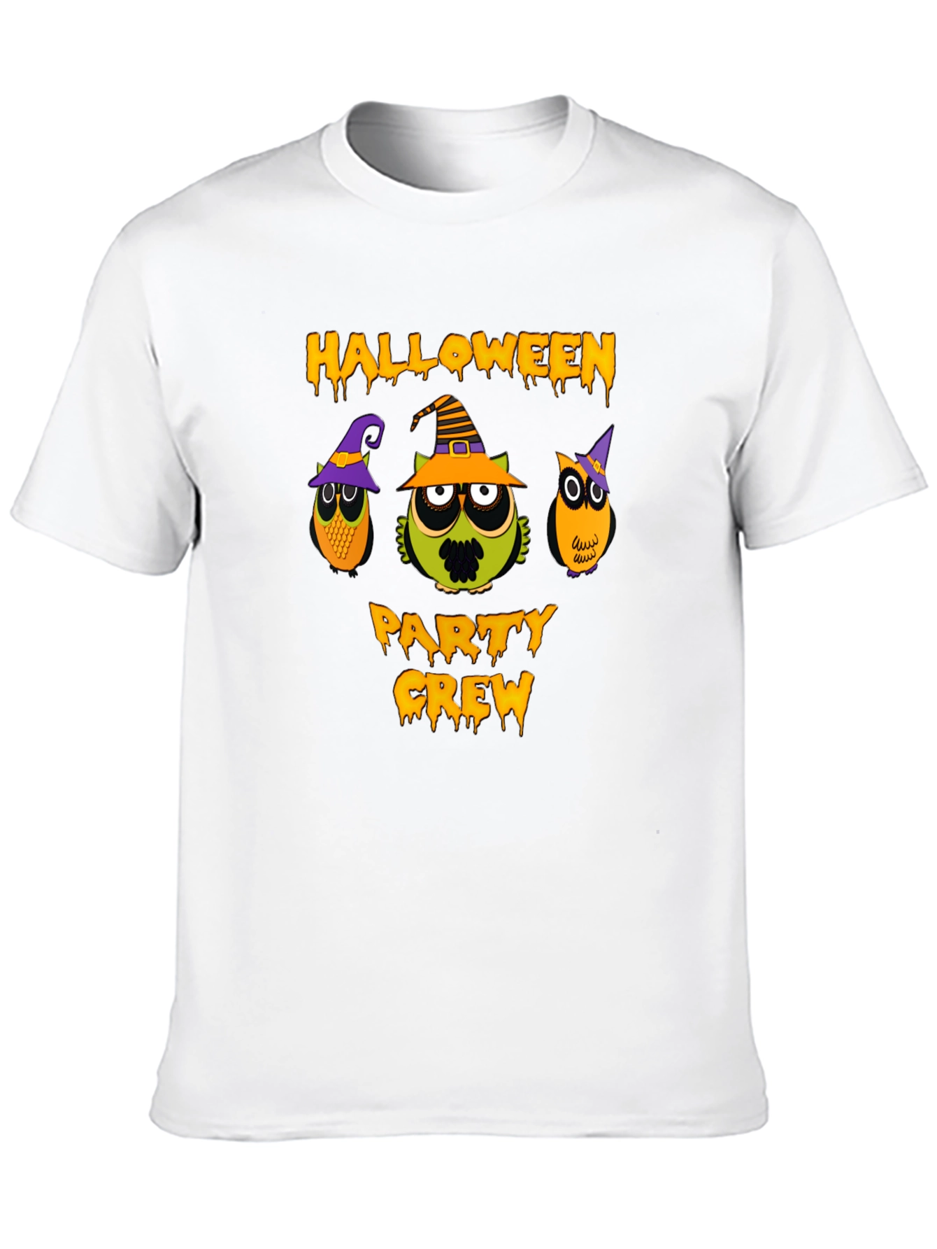 Halloween Party Crew Owls Graphic T-Shirt
