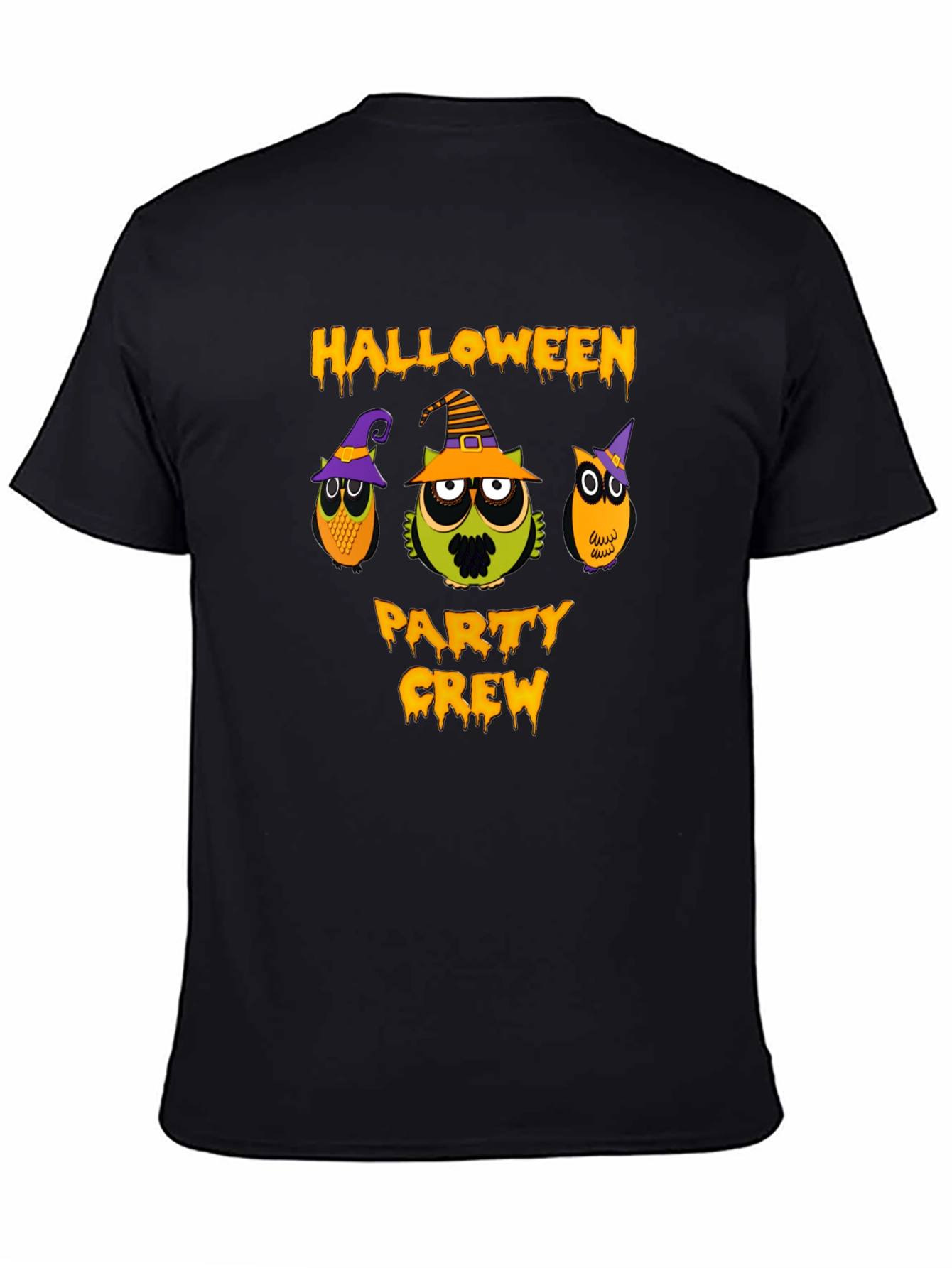Halloween Party Crew Owls Graphic T-Shirt