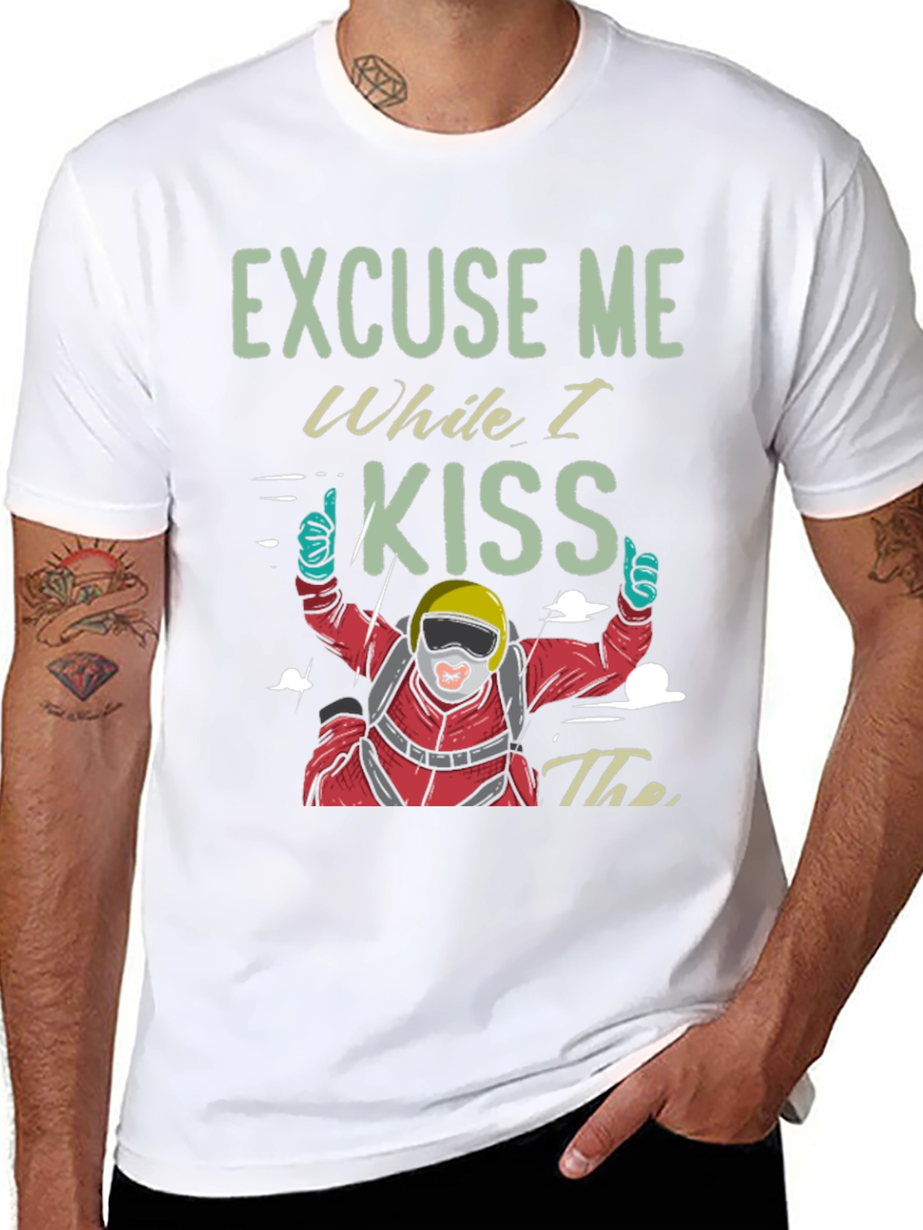 Skydiving T-Shirt - Excuse Me While I Kiss