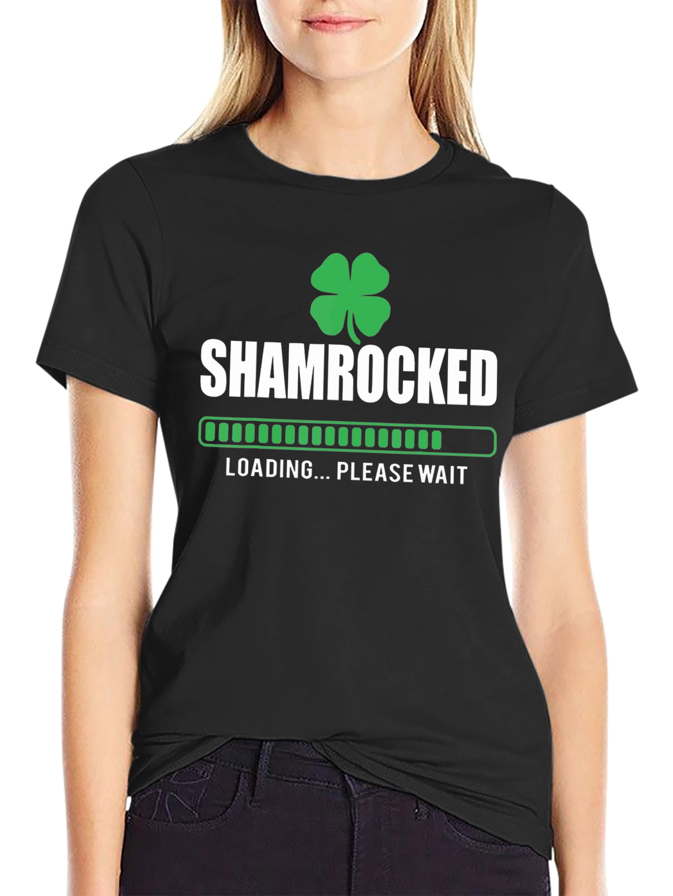 Shamrocked Loading St. Patricks Day Graphic Tee