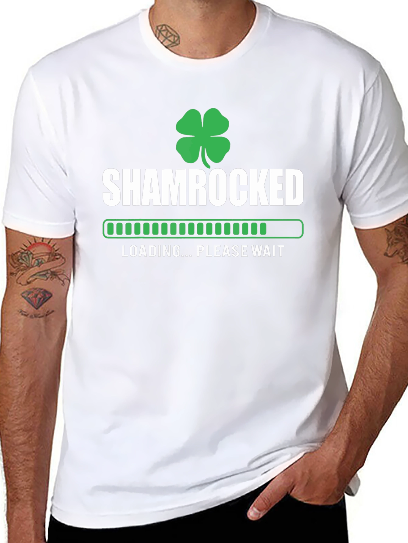 Shamrocked Loading St. Patricks Day Graphic Tee