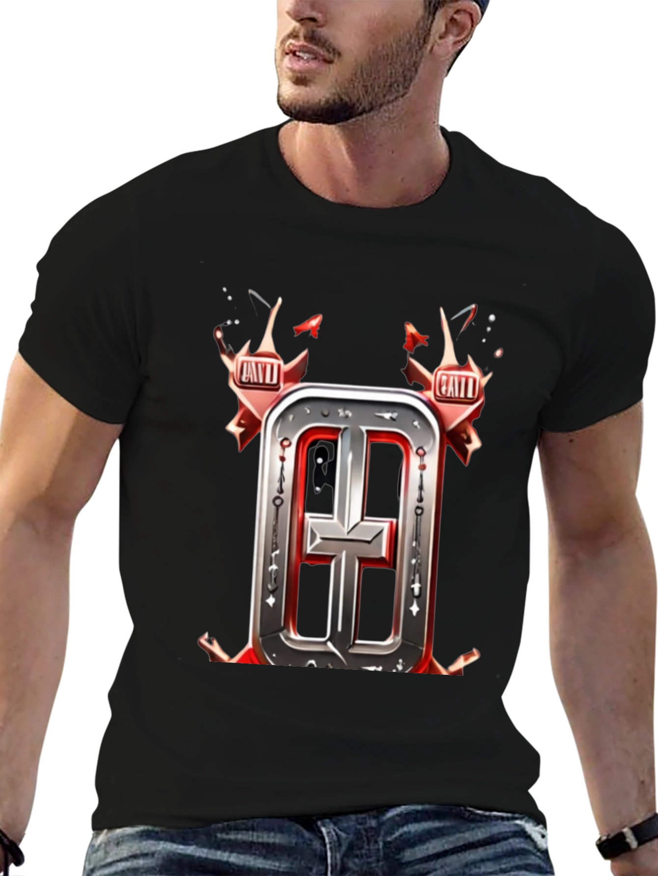 Edgy Graphic Tee - Dark Cross Design