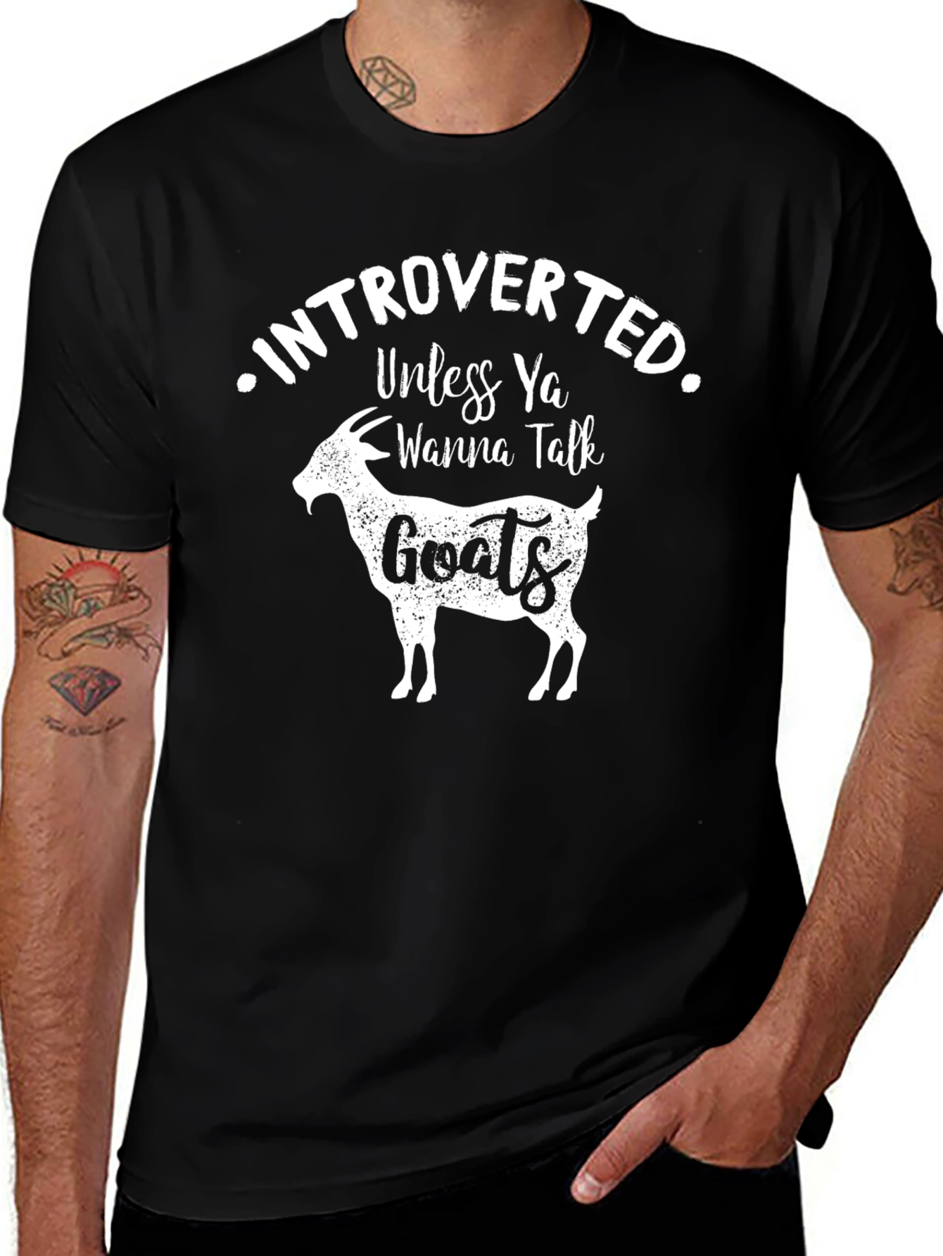Introverted Goat Graphic T-Shirt - Unisex Soft Cotton Tee