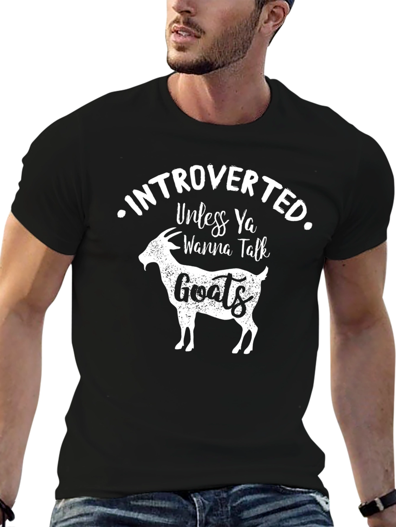 Introverted Goat Graphic T-Shirt - Unisex Soft Cotton Tee