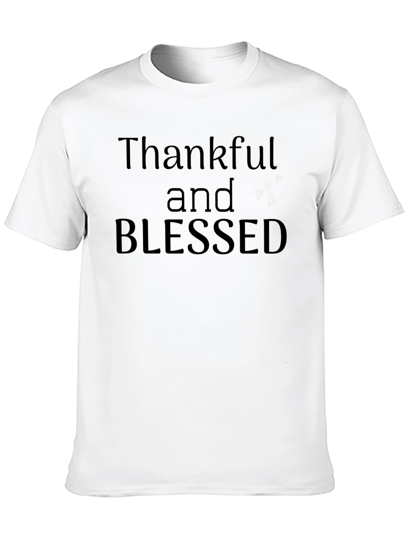 Thankful & Blessed Graphic Tee - Soft Black Cotton