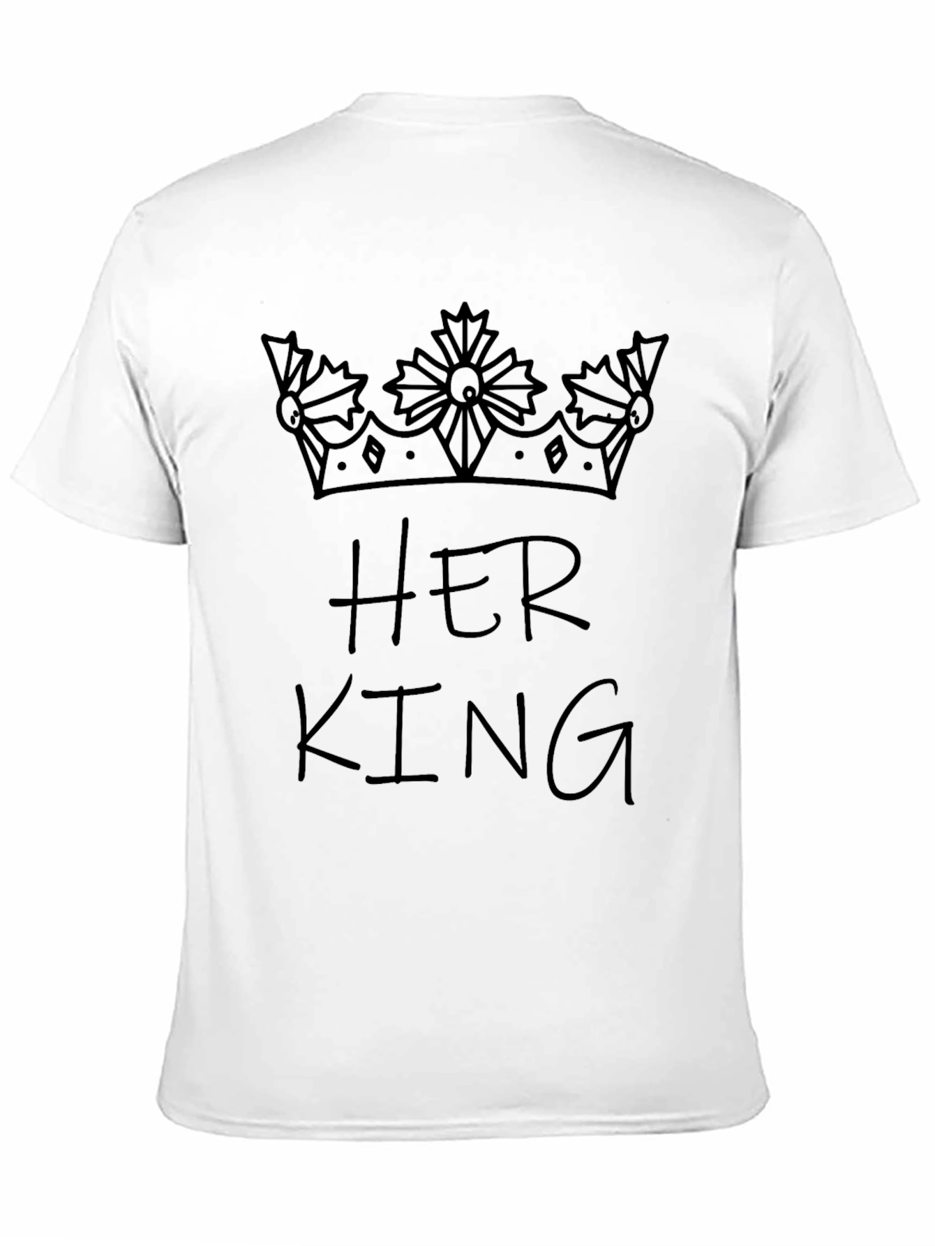 Her King Crown Graphic Print Mens T-Shirt