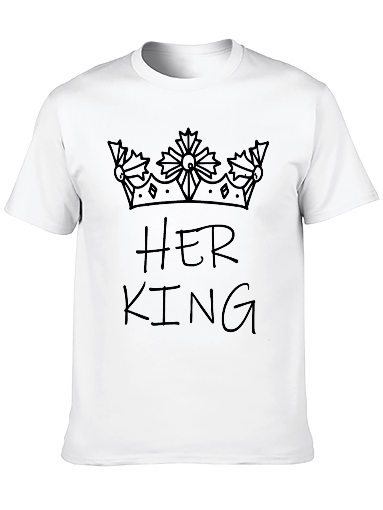 Her King Crown Graphic Print Mens T-Shirt