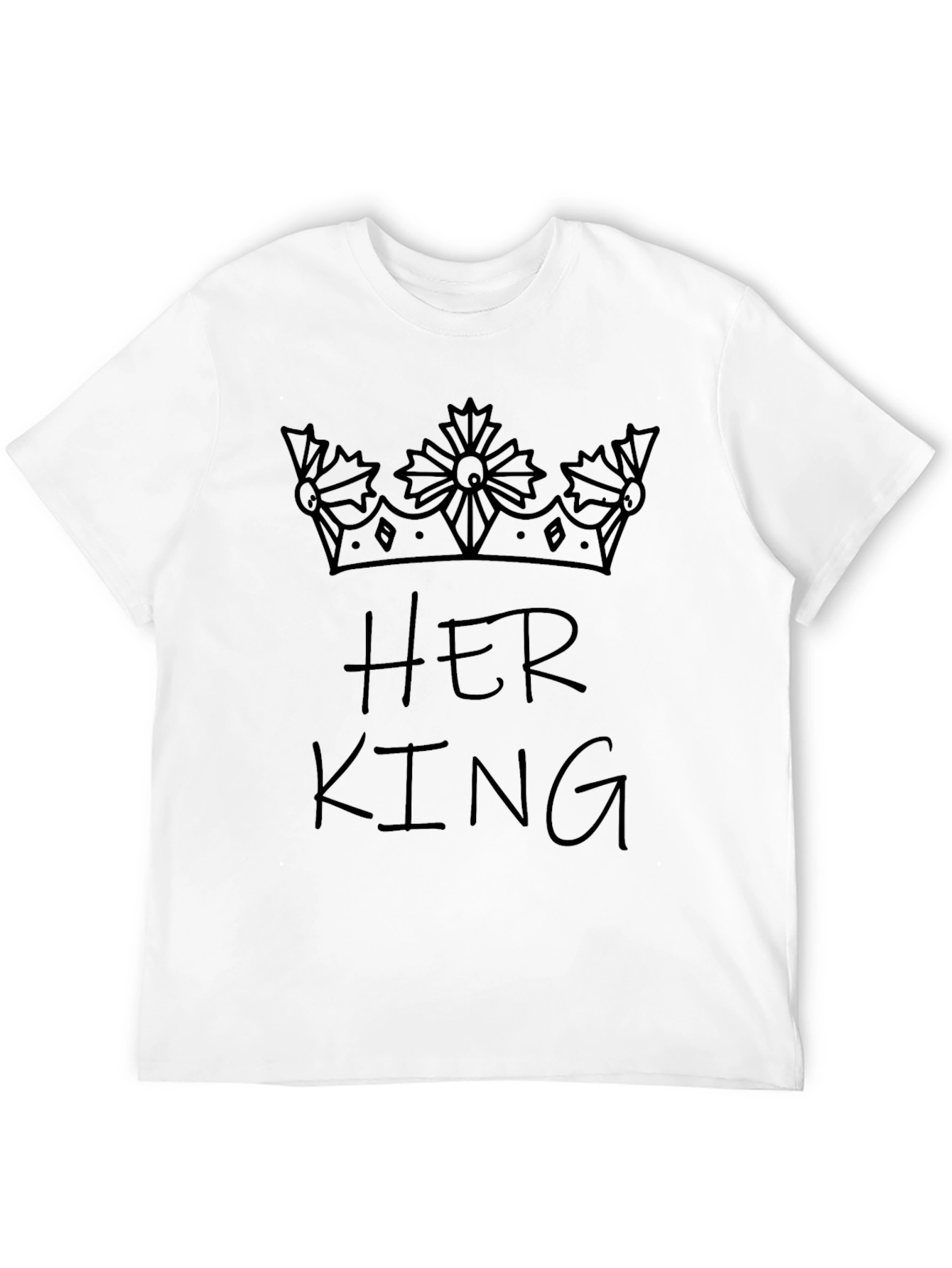 Her King Crown Graphic Print Mens T-Shirt
