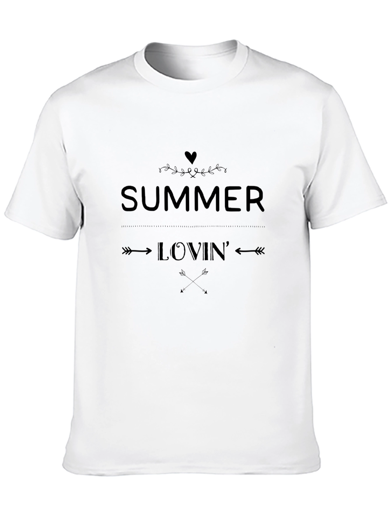 Summer Lovin Graphic Print Black T-Shirt