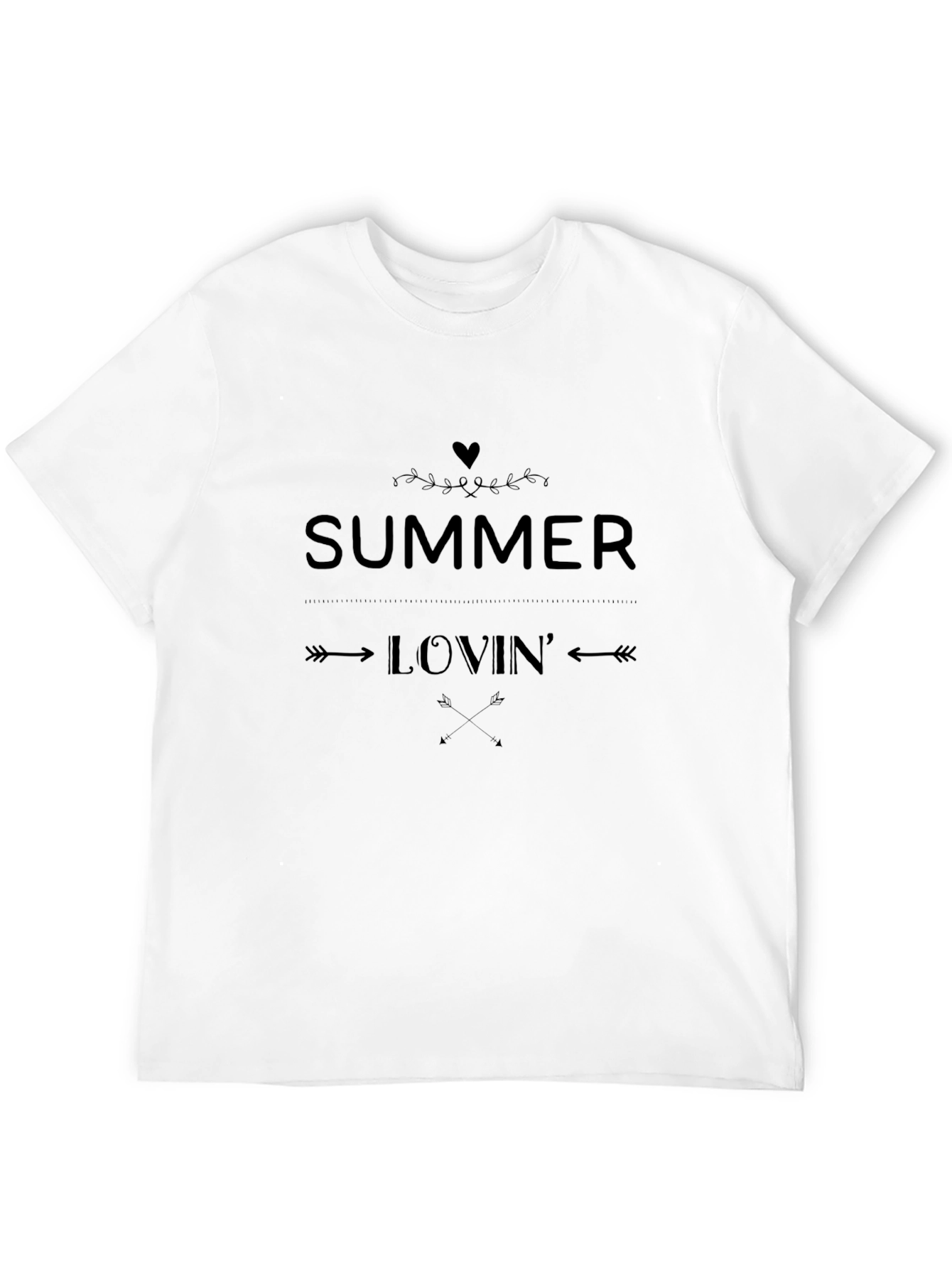 Summer Lovin Graphic Print Black T-Shirt