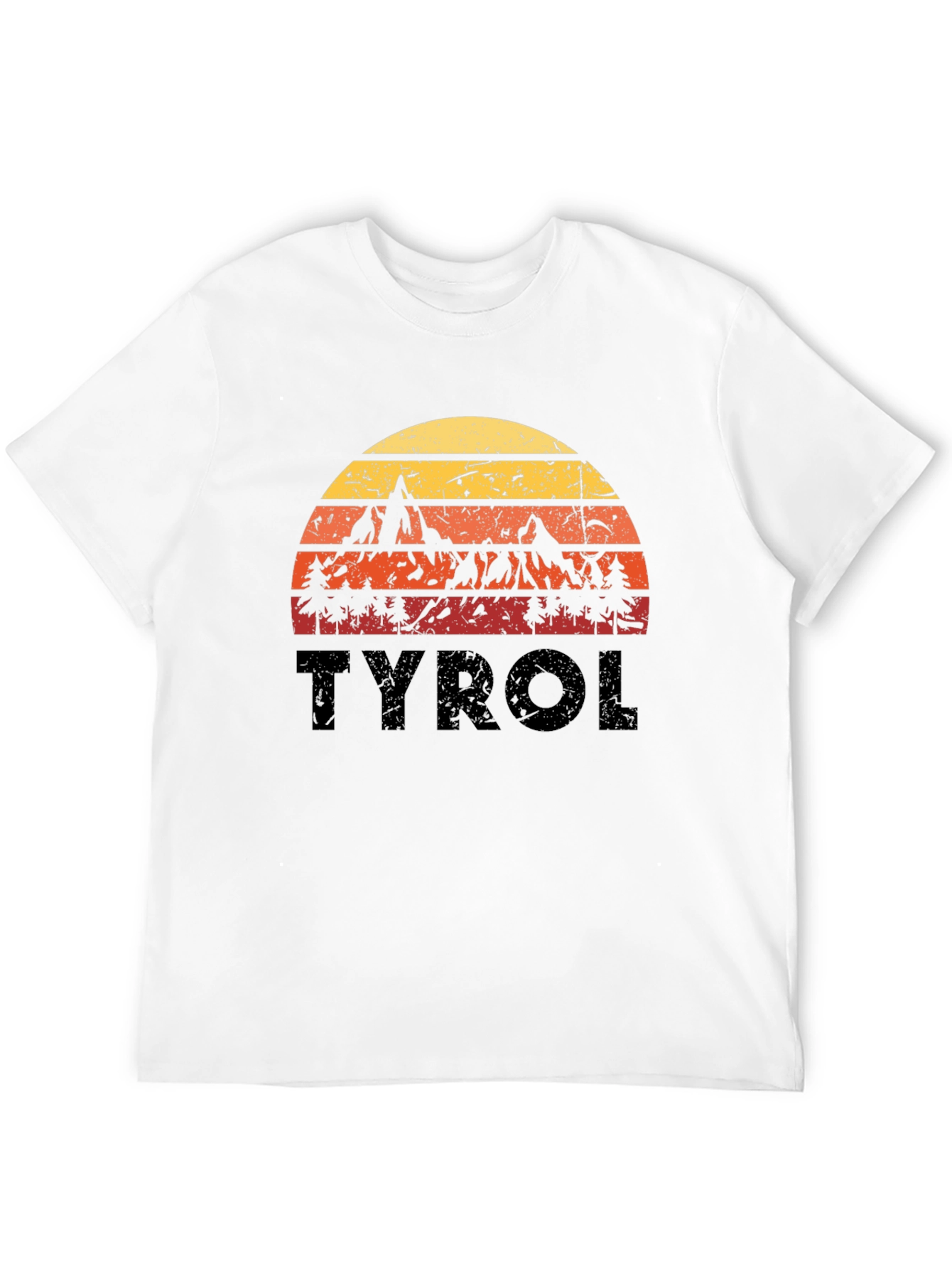 Tyrol Retro Sunset Black T-Shirt