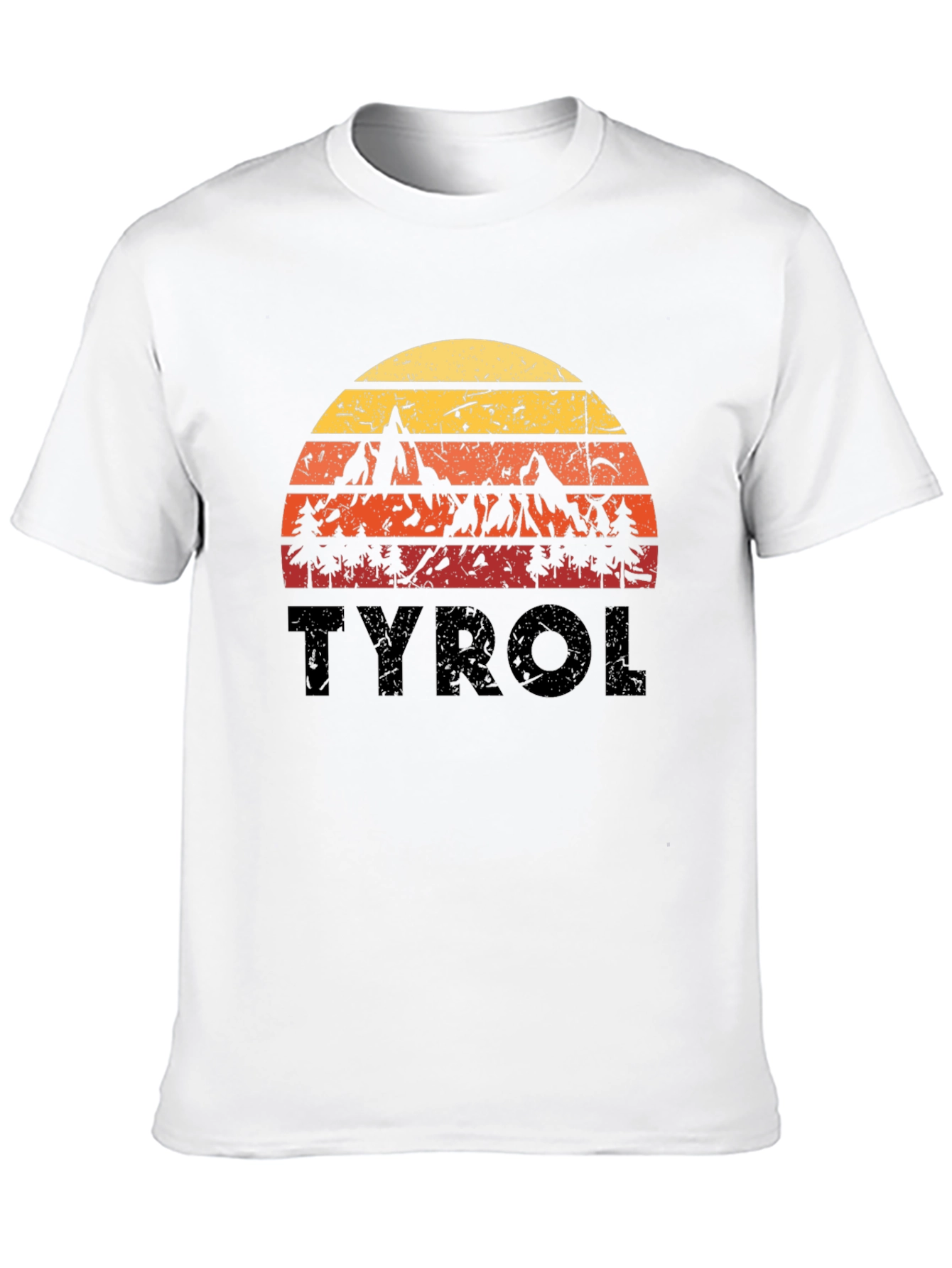 Tyrol Retro Sunset Black T-Shirt