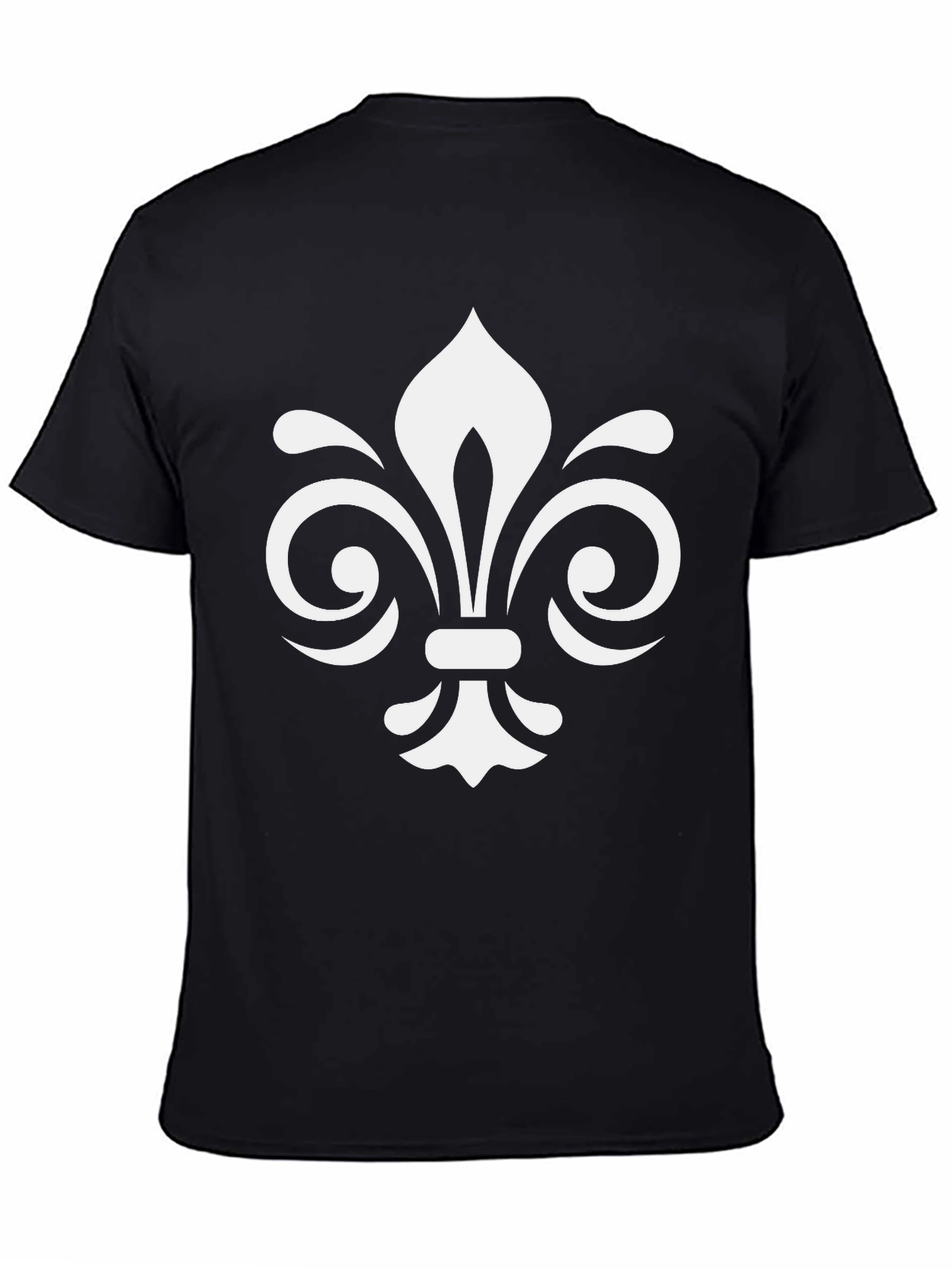 Fleur-de-lis Graphic Tee - Stylish Black Cotton T-Shirt