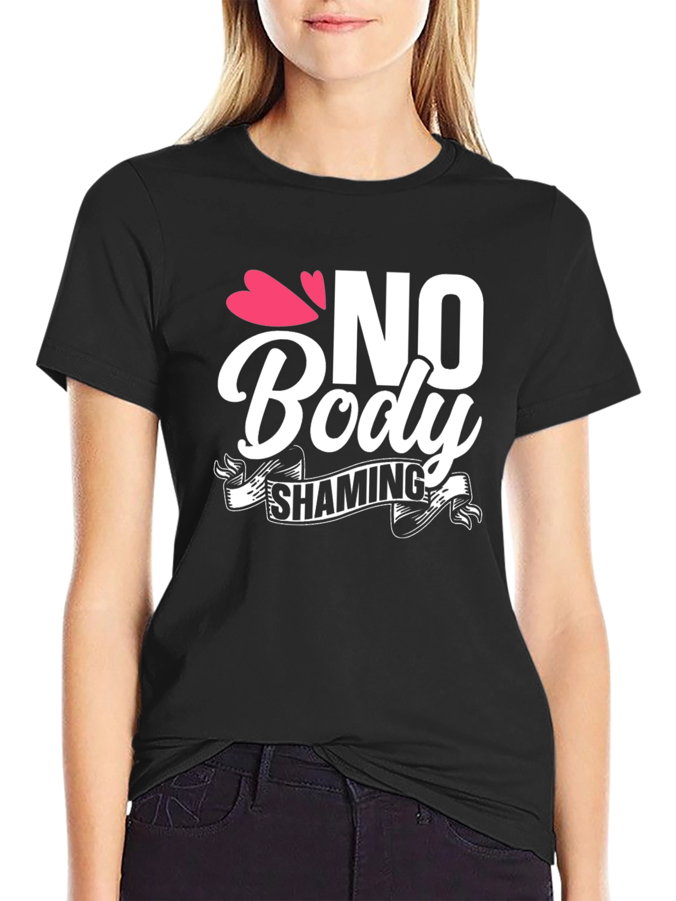 No Body Shaming Graphic Tee - Empowering Message