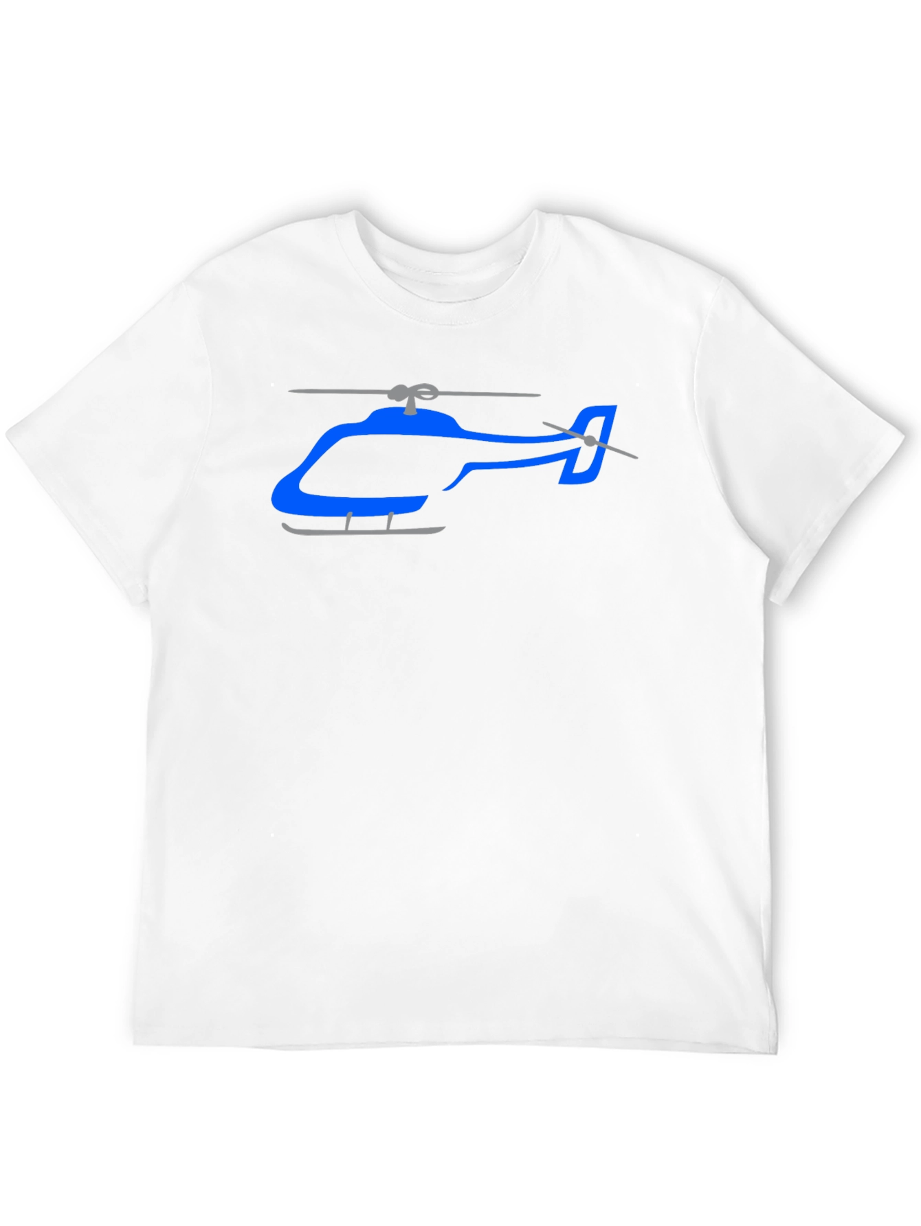 Helicopter Graphic T-Shirt - Black Crew Neck Tee
