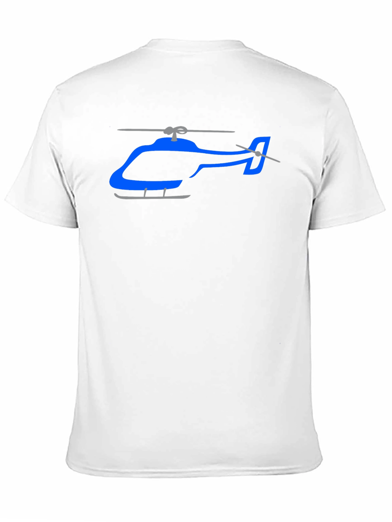 Helicopter Graphic T-Shirt - Black Crew Neck Tee