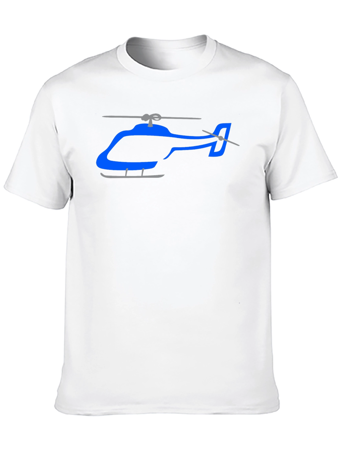 Helicopter Graphic T-Shirt - Black Crew Neck Tee