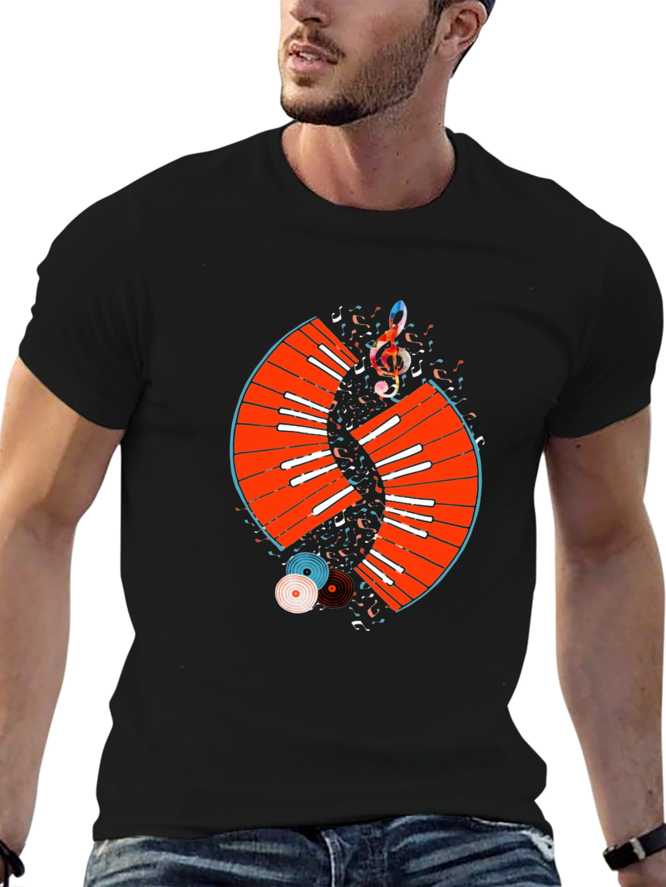 Musical Keyboard Graphic Tee