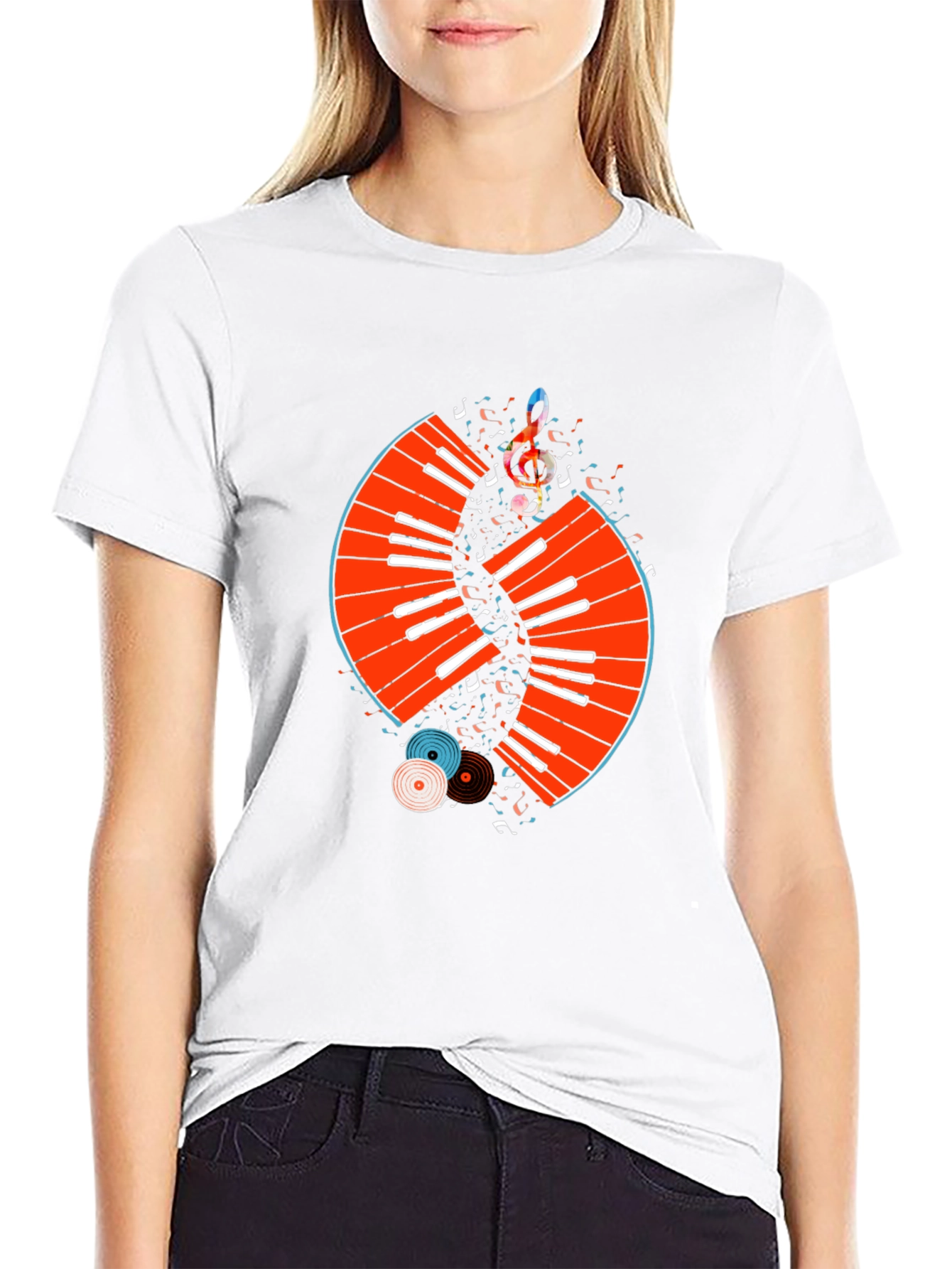 Musical Keyboard Graphic Tee