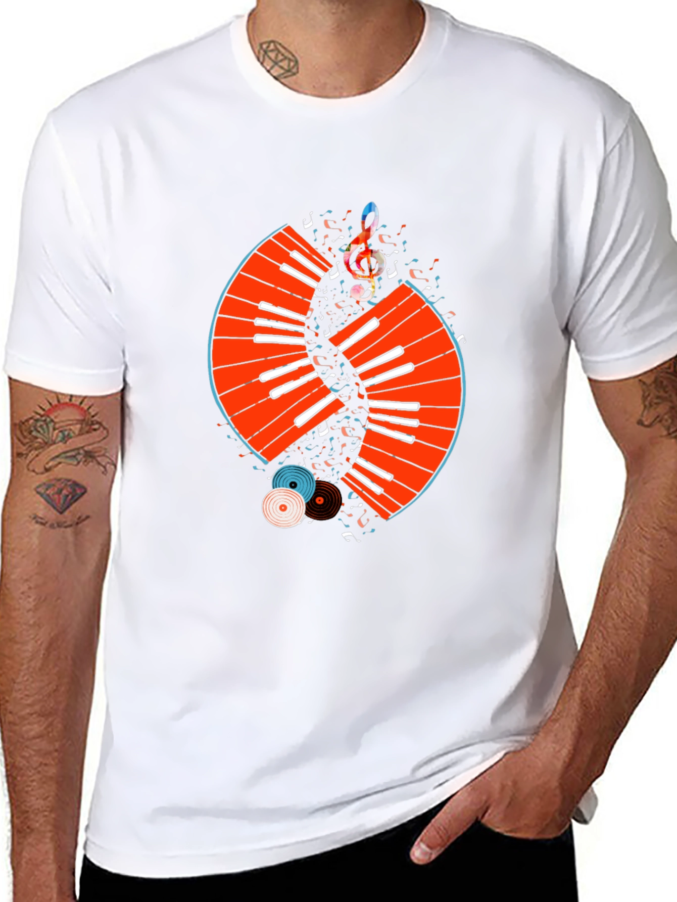 Musical Keyboard Graphic Tee