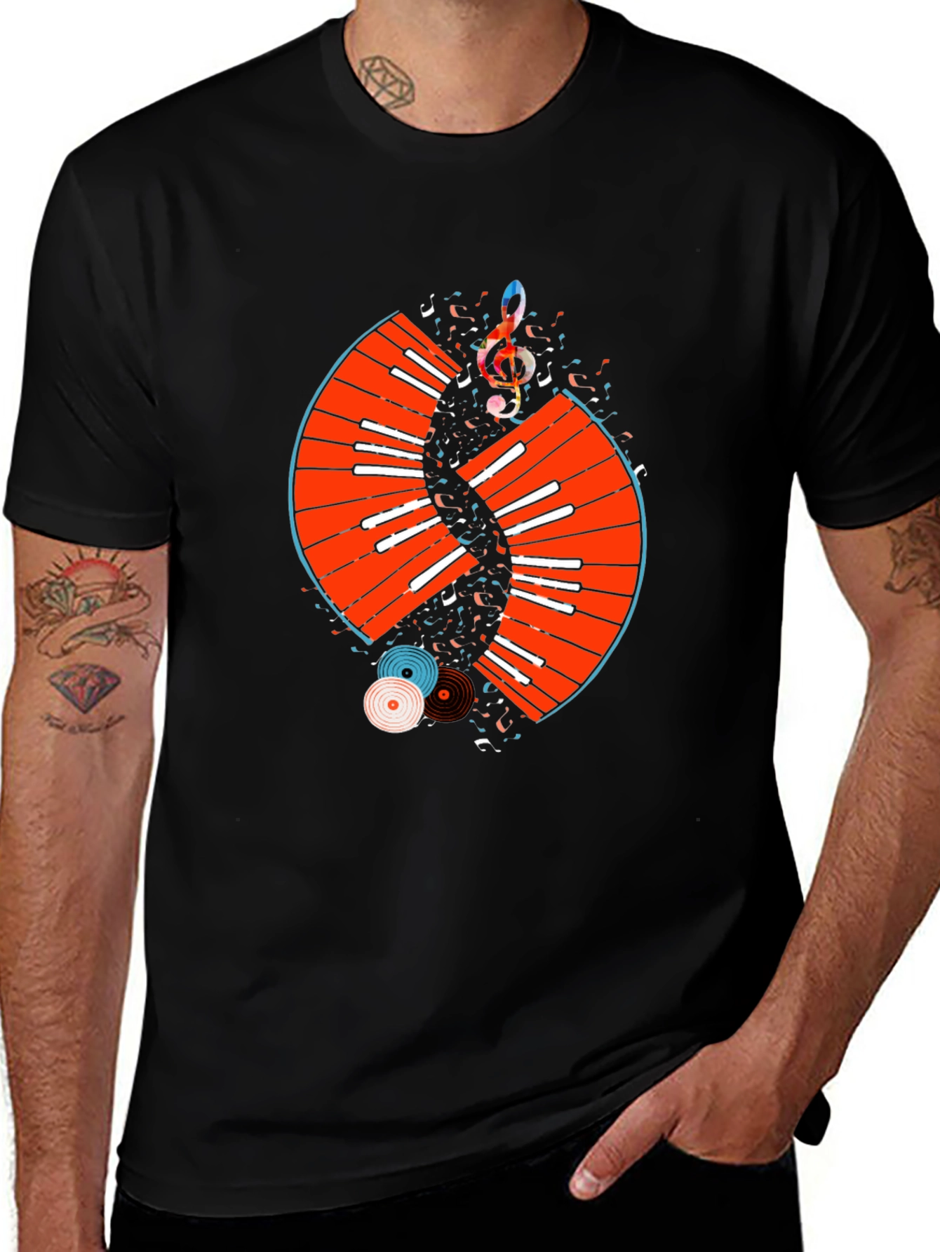 Musical Keyboard Graphic Tee