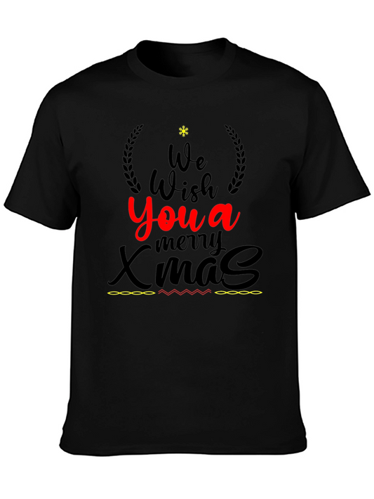 Festive We Wish You a Merry Xmas Graphic T-Shirt