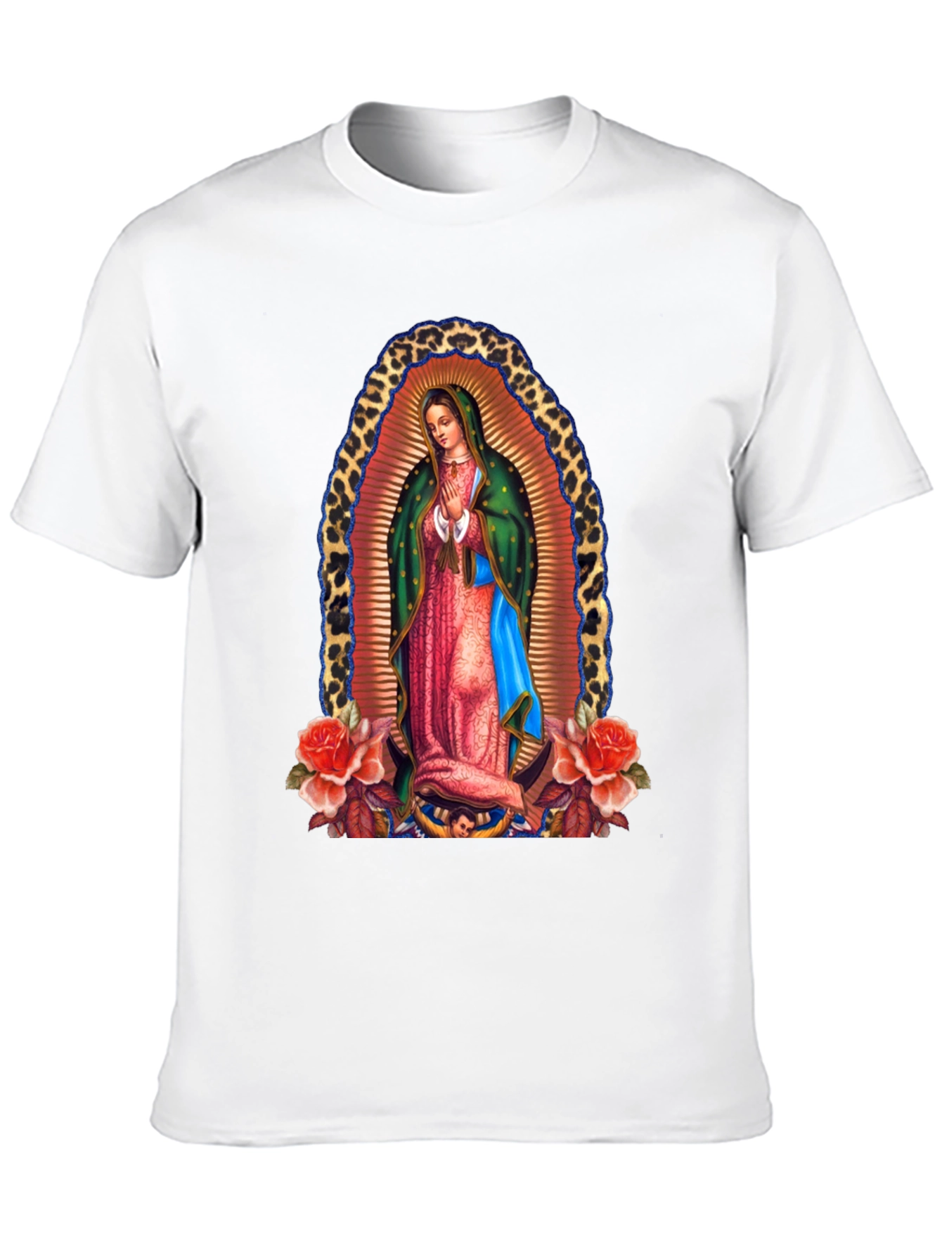 Virgin Mary Guadalupe Graphic Tee - Black