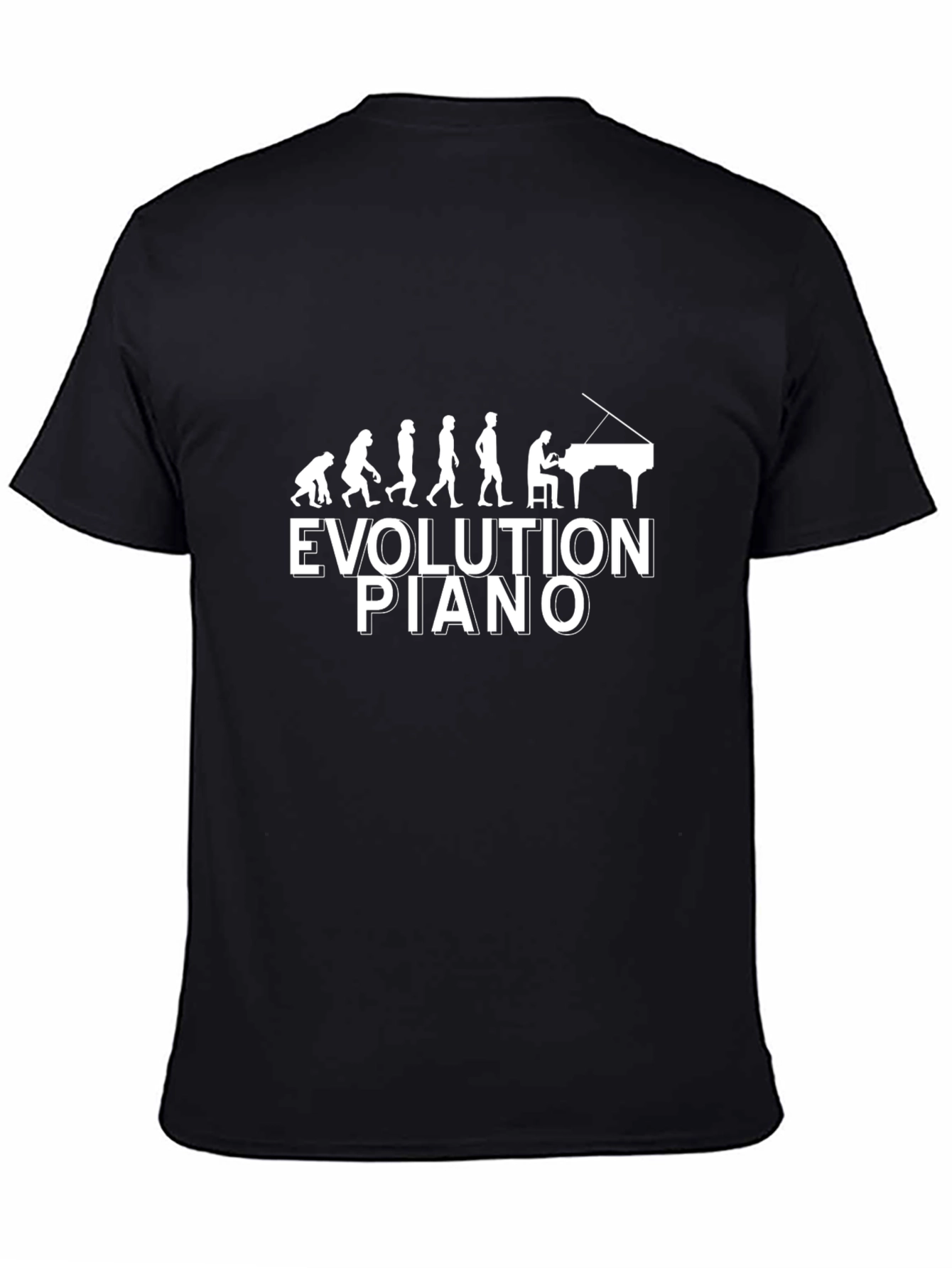 Evolution of Piano Player Graphic T-Shirt