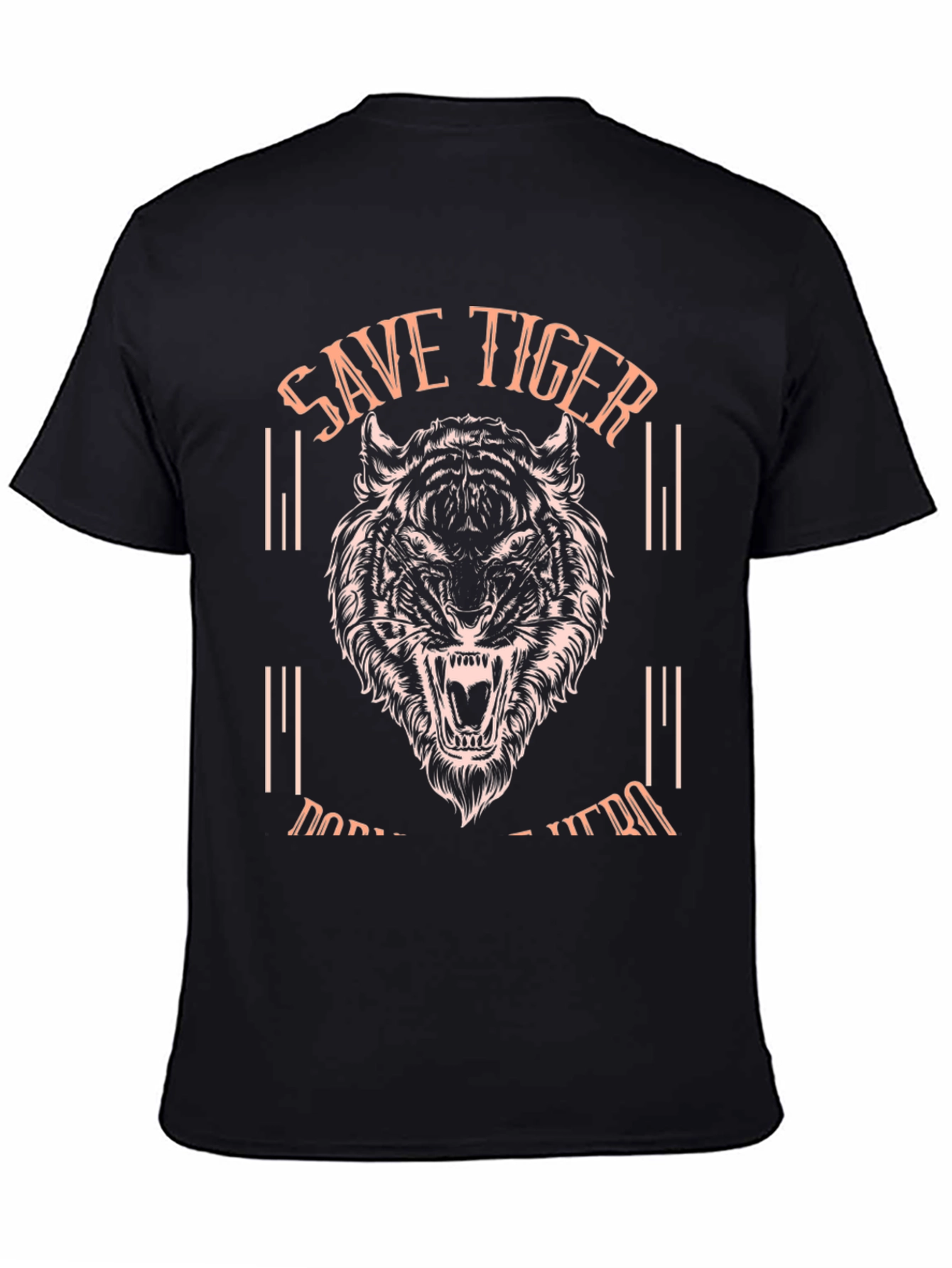 Save Tiger Black Graphic Tee