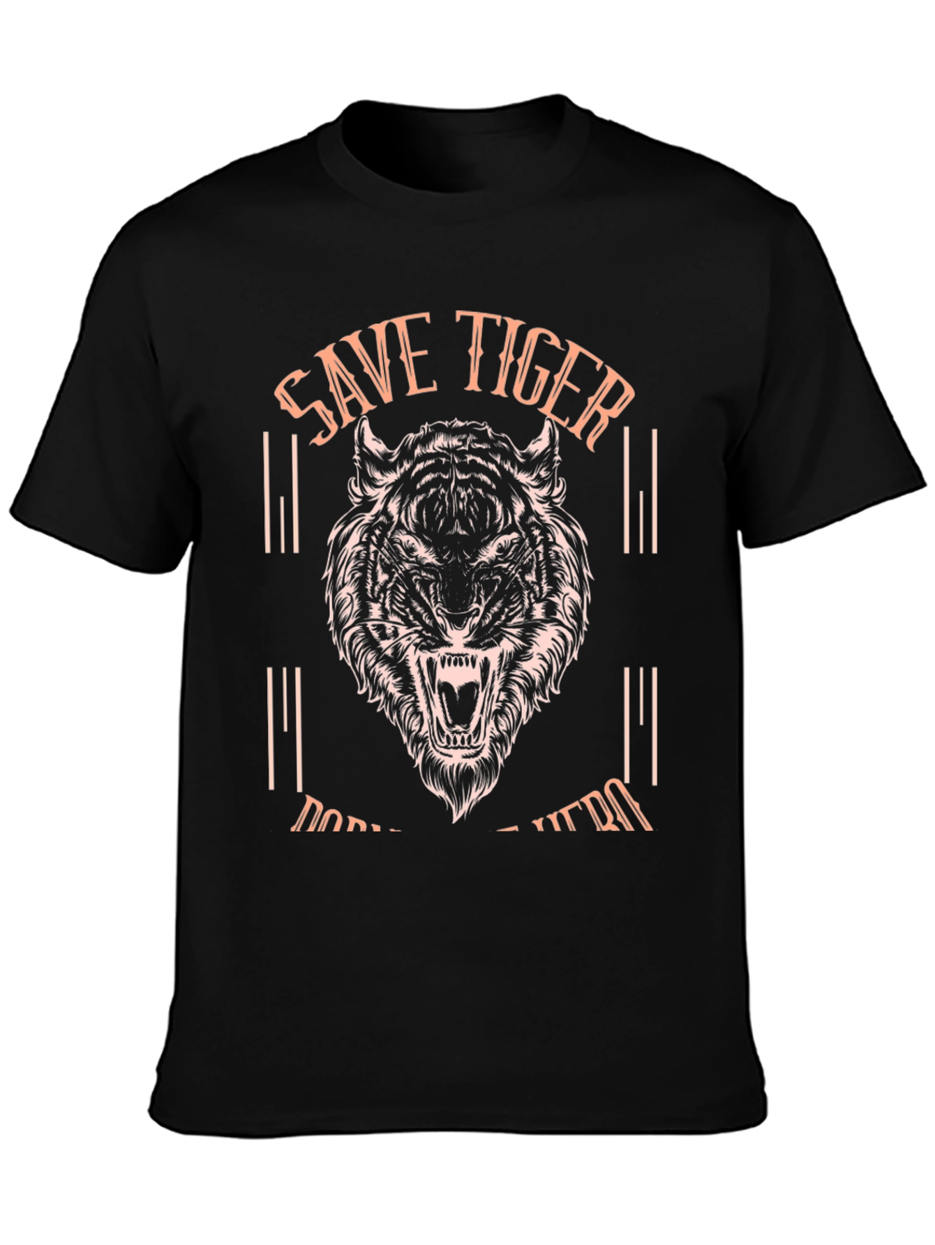 Save Tiger Black Graphic Tee