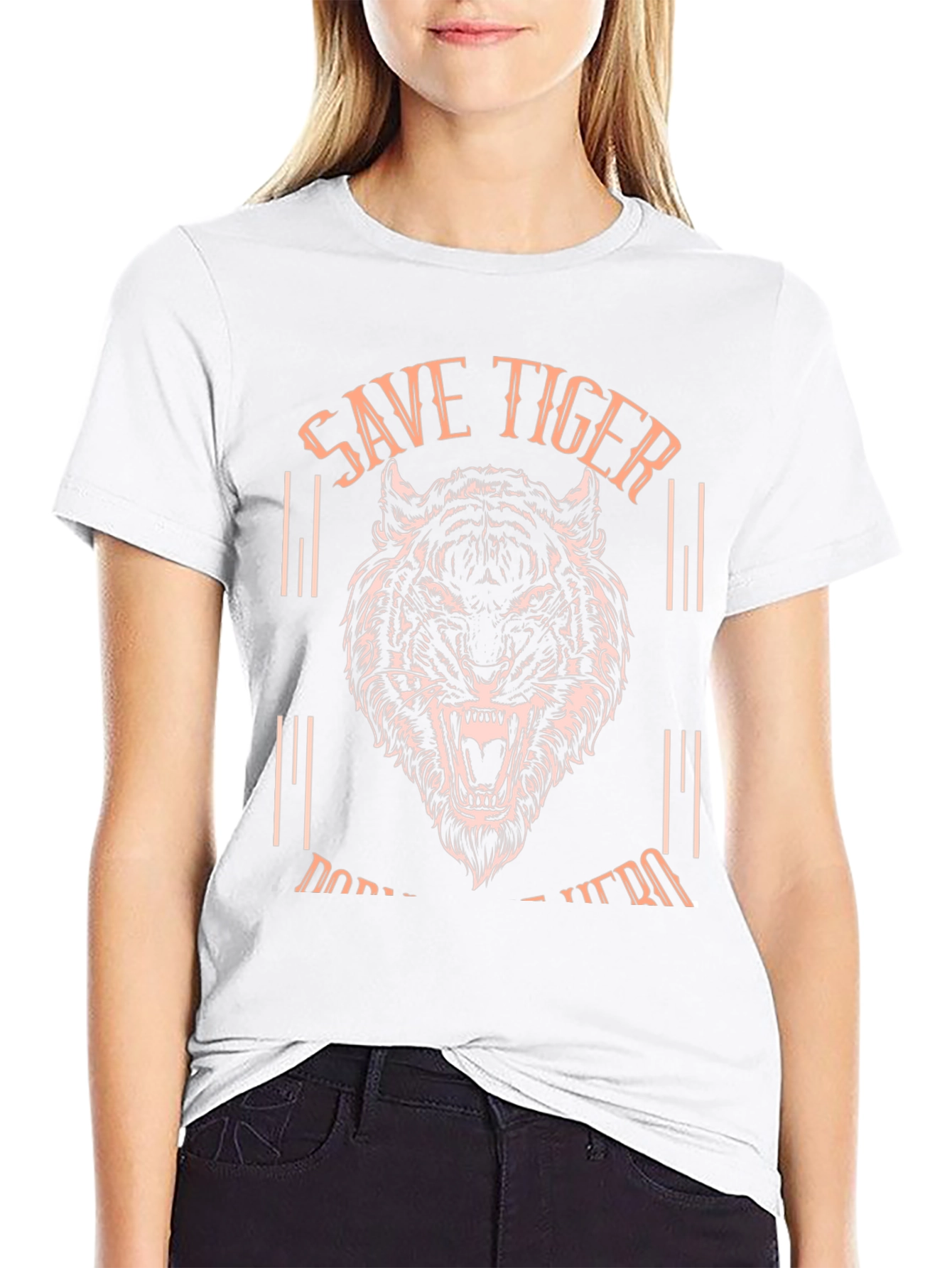 Save Tiger Black Graphic Tee