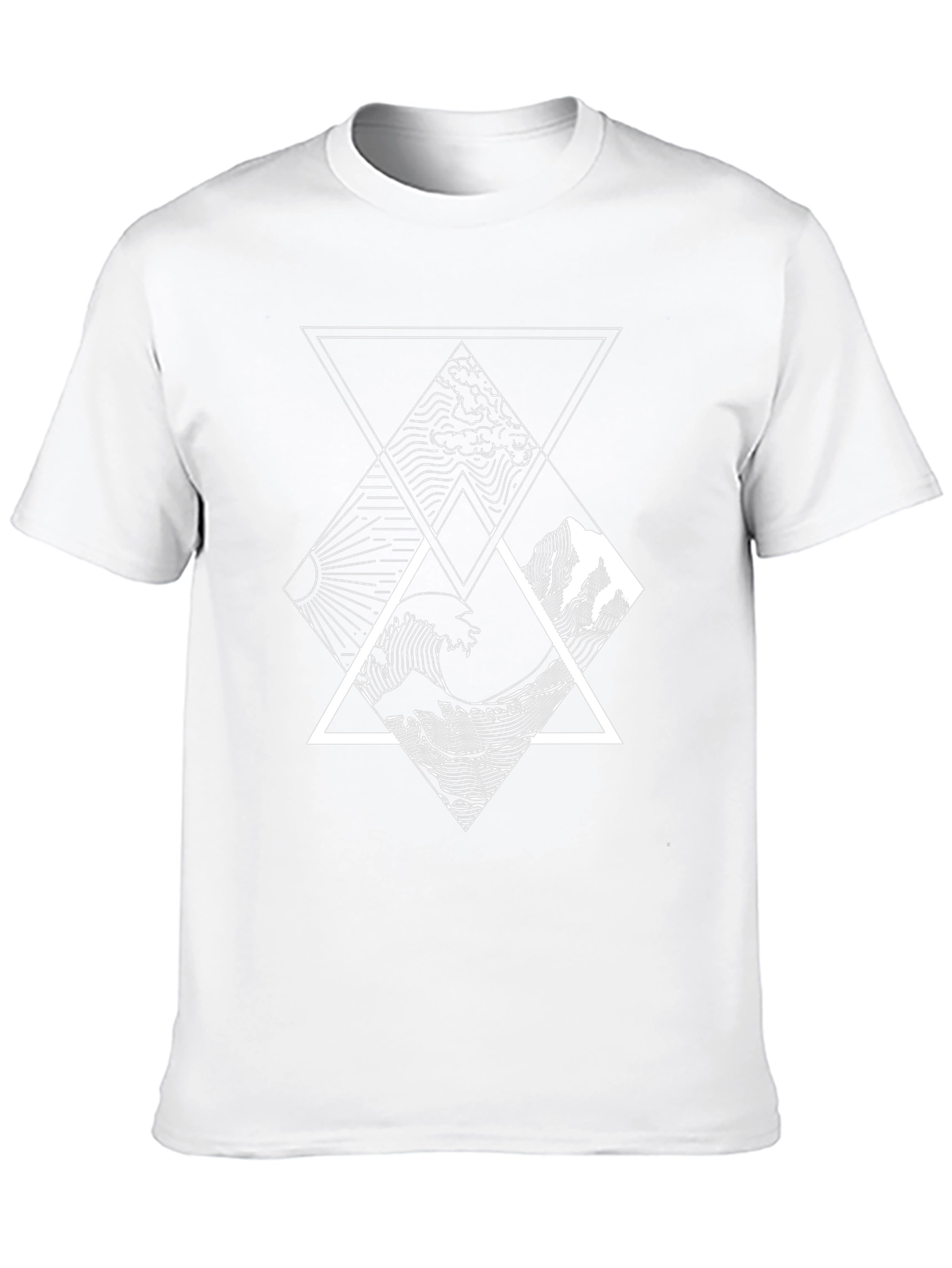 Geometric Elements Graphic Tee - Black