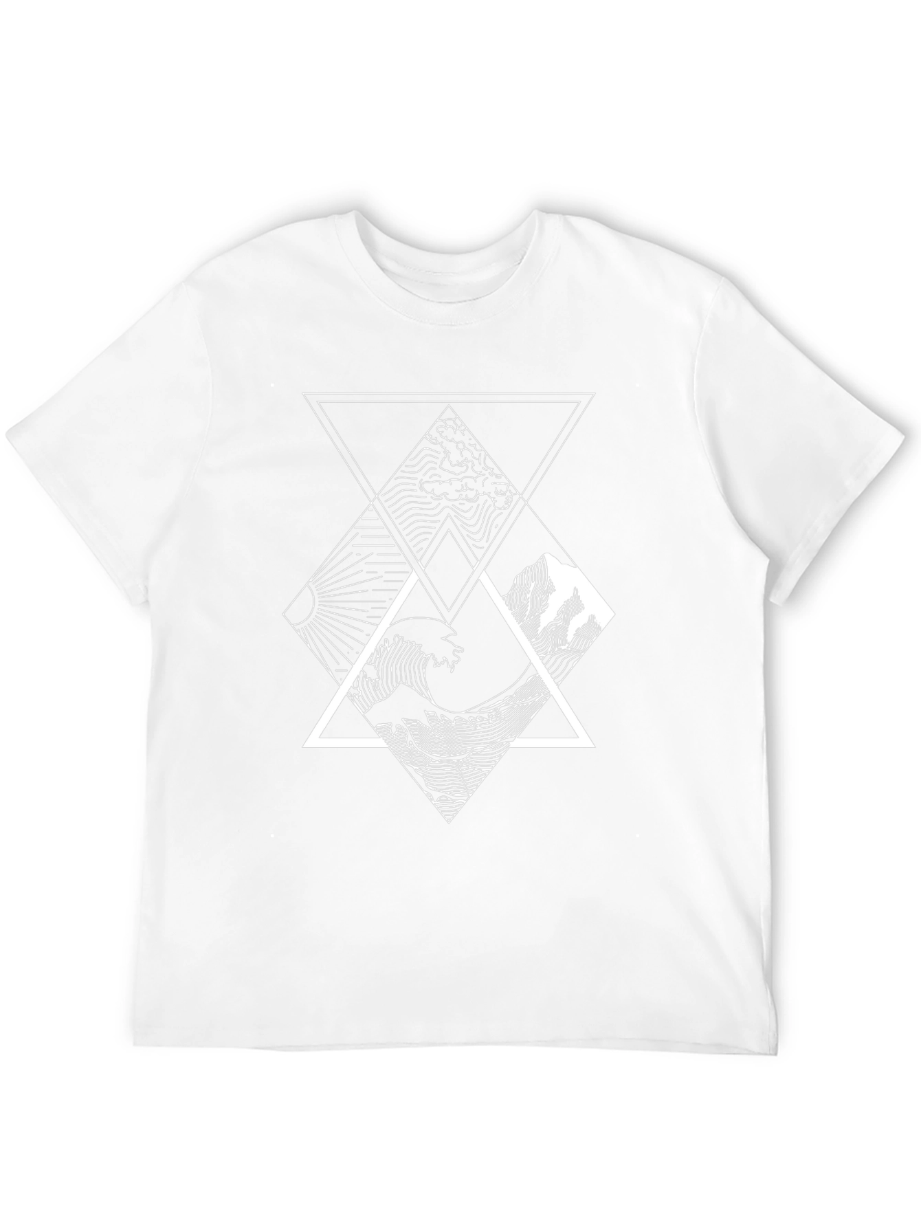 Geometric Elements Graphic Tee - Black