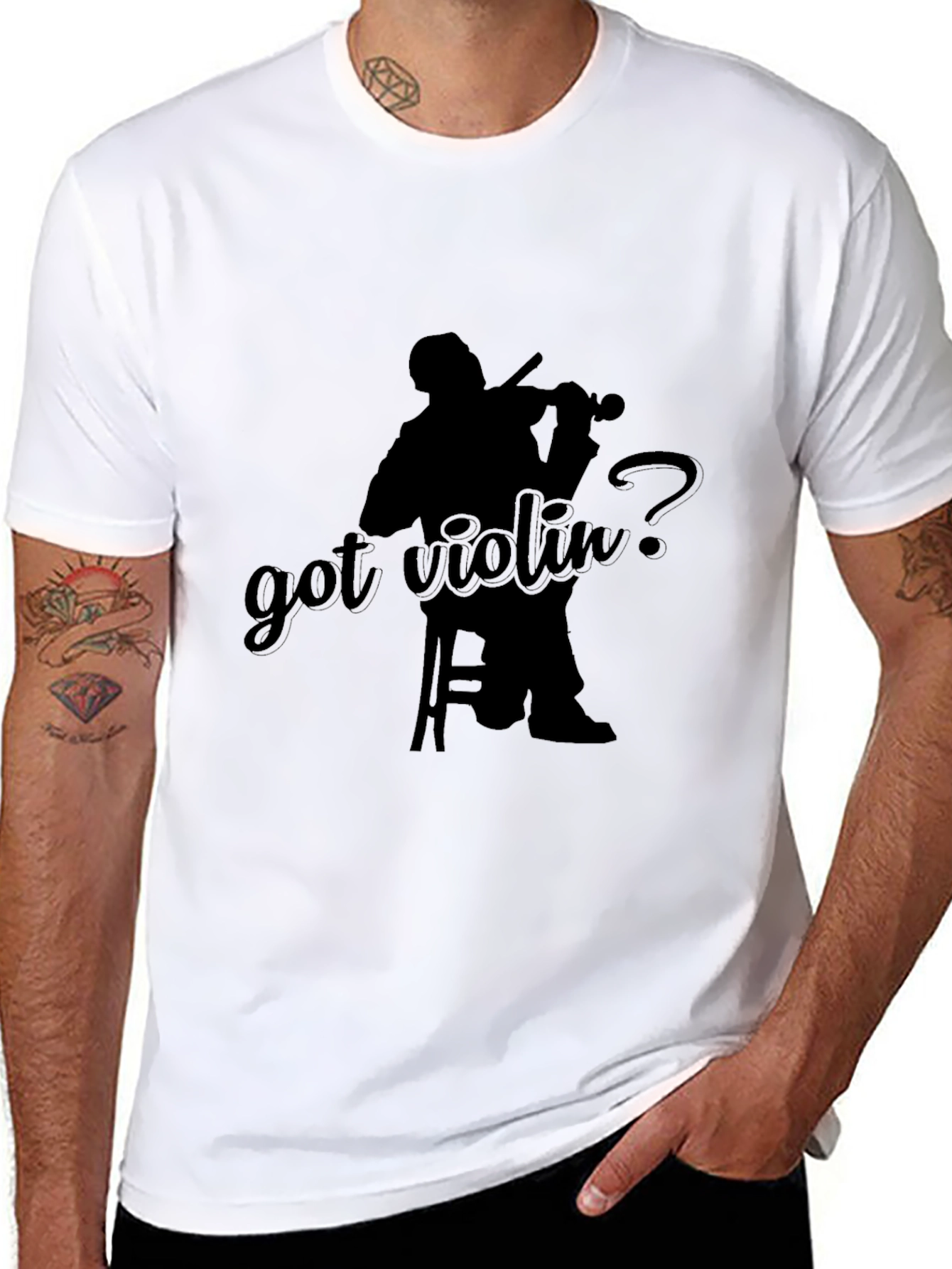 Got Violin? Black Graphic Tee