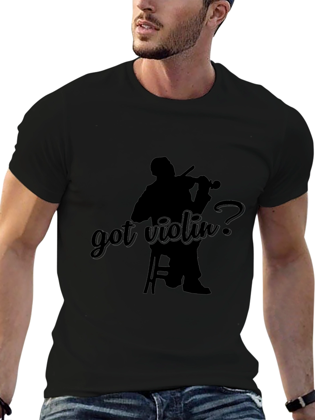 Got Violin? Black Graphic Tee