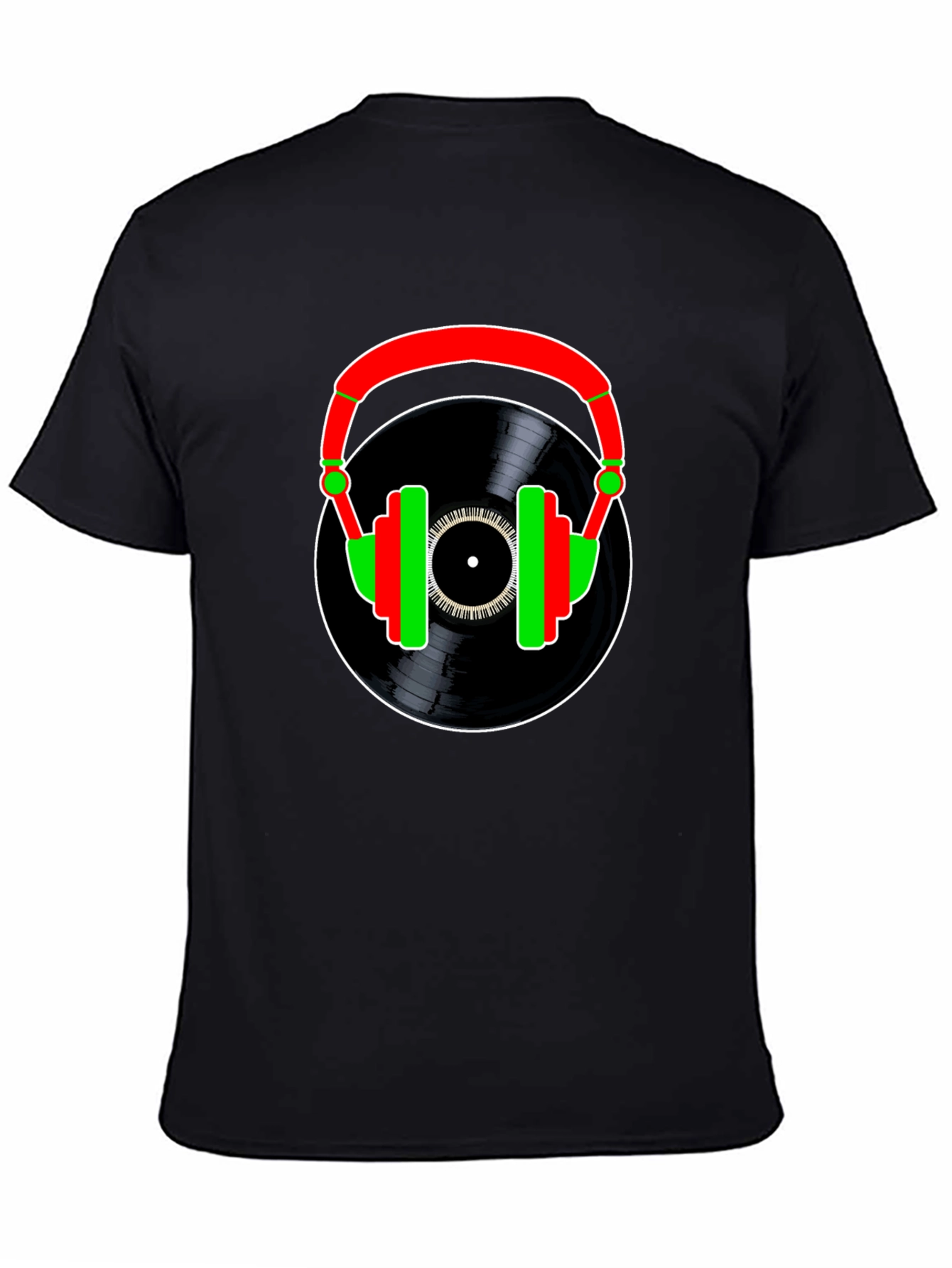 Retro Music Lover T-Shirt Vinyl DJ Headphones Graphic Tee