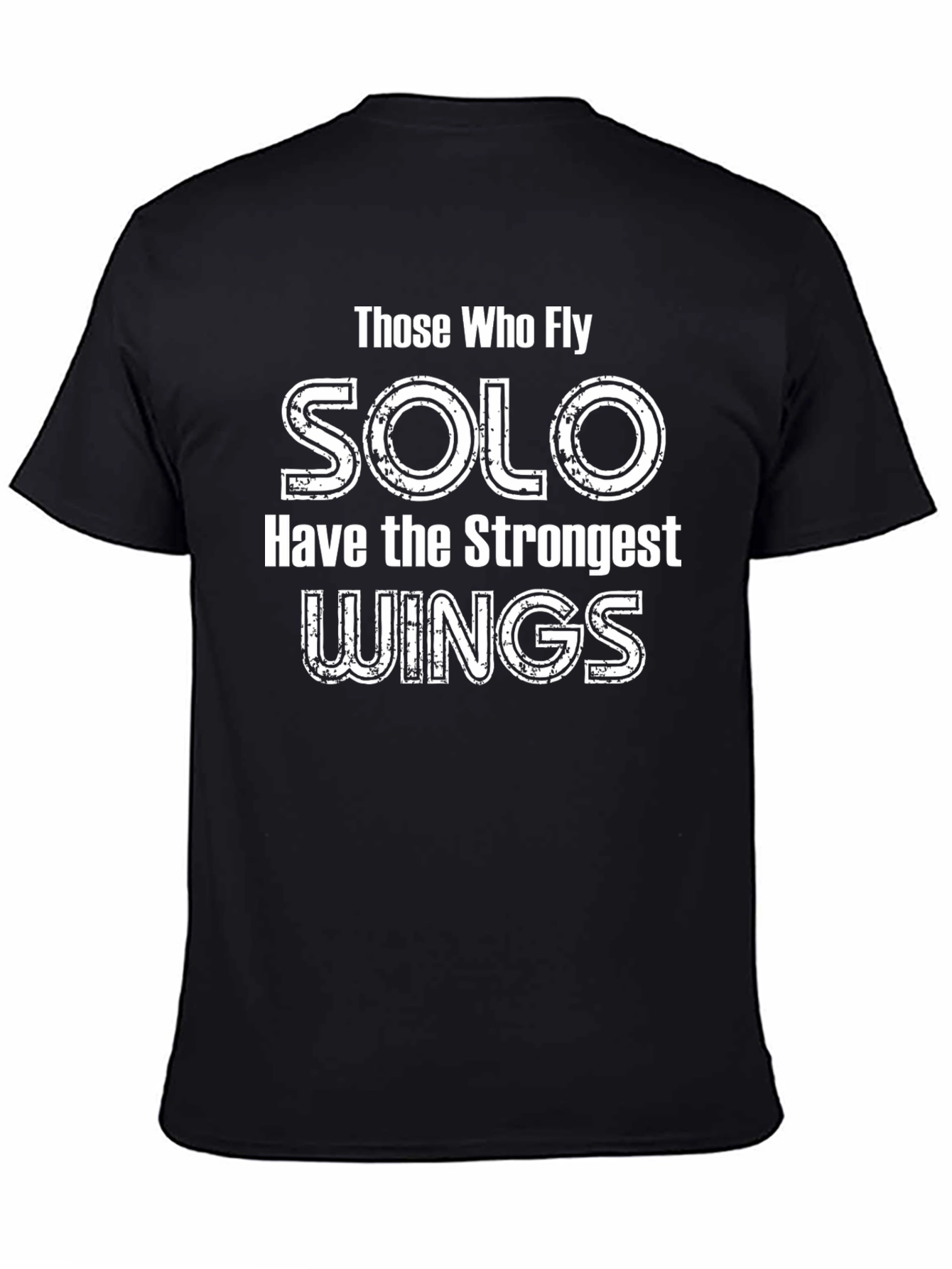 Solo Strongest Wings Black Graphic T-Shirt