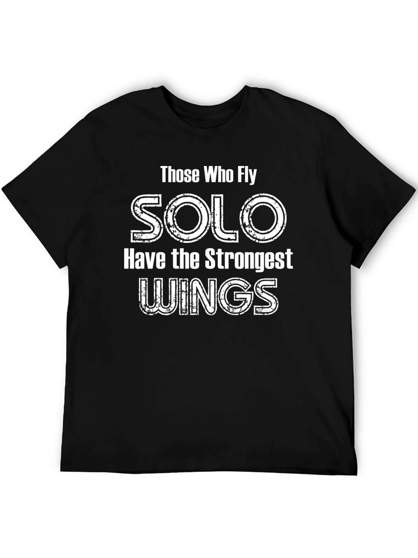 Solo Strongest Wings Black Graphic T-Shirt