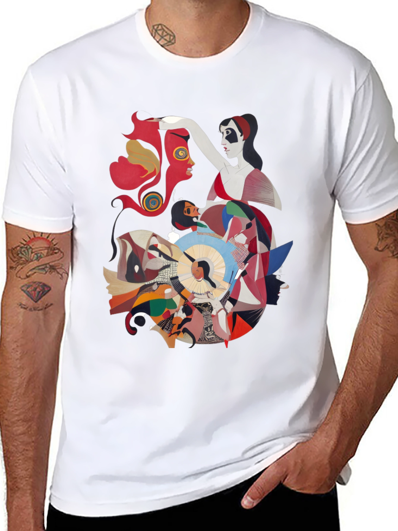 Abstract Art Graphic Tee - Unique Design
