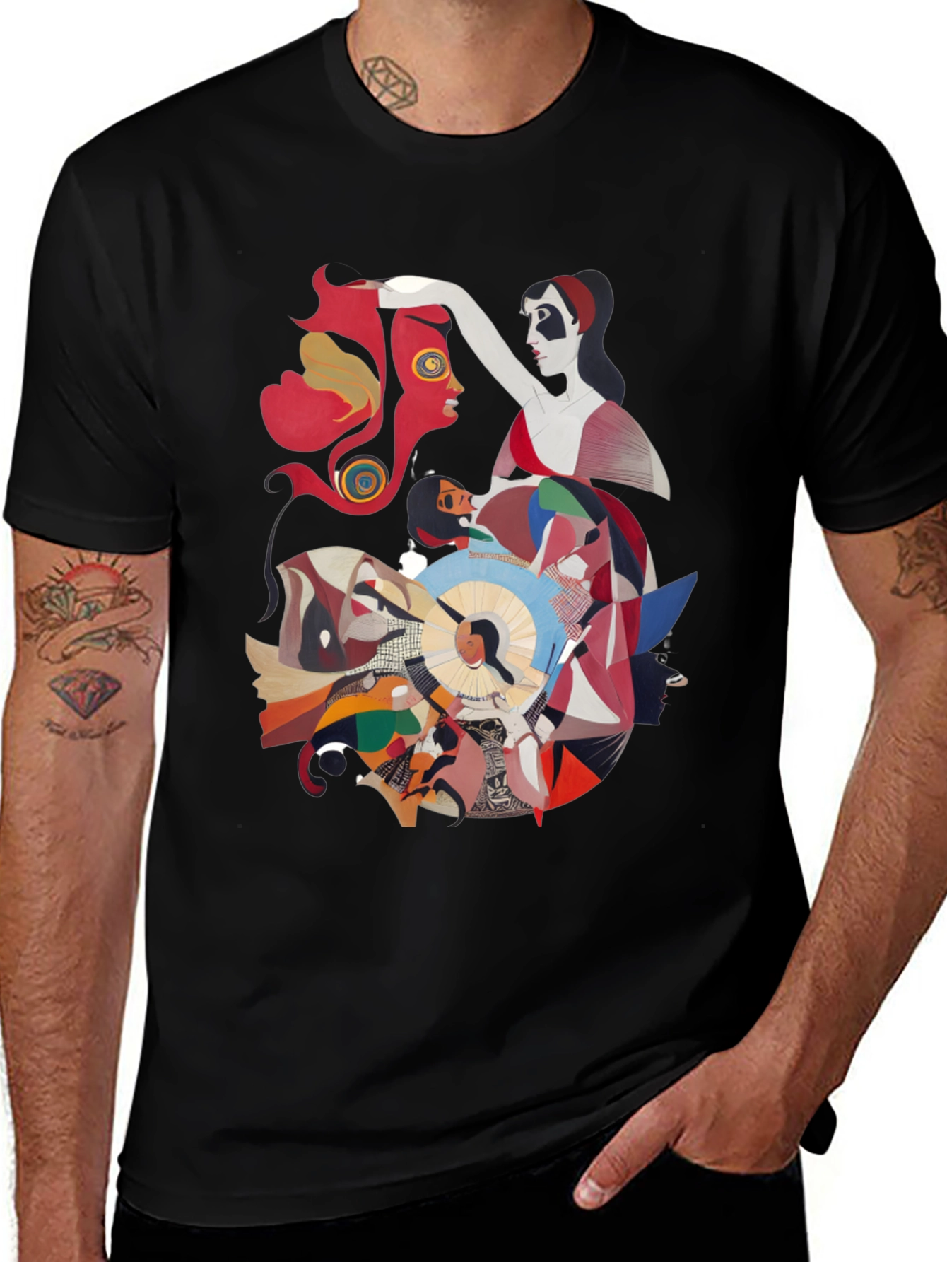Abstract Art Graphic Tee - Unique Design