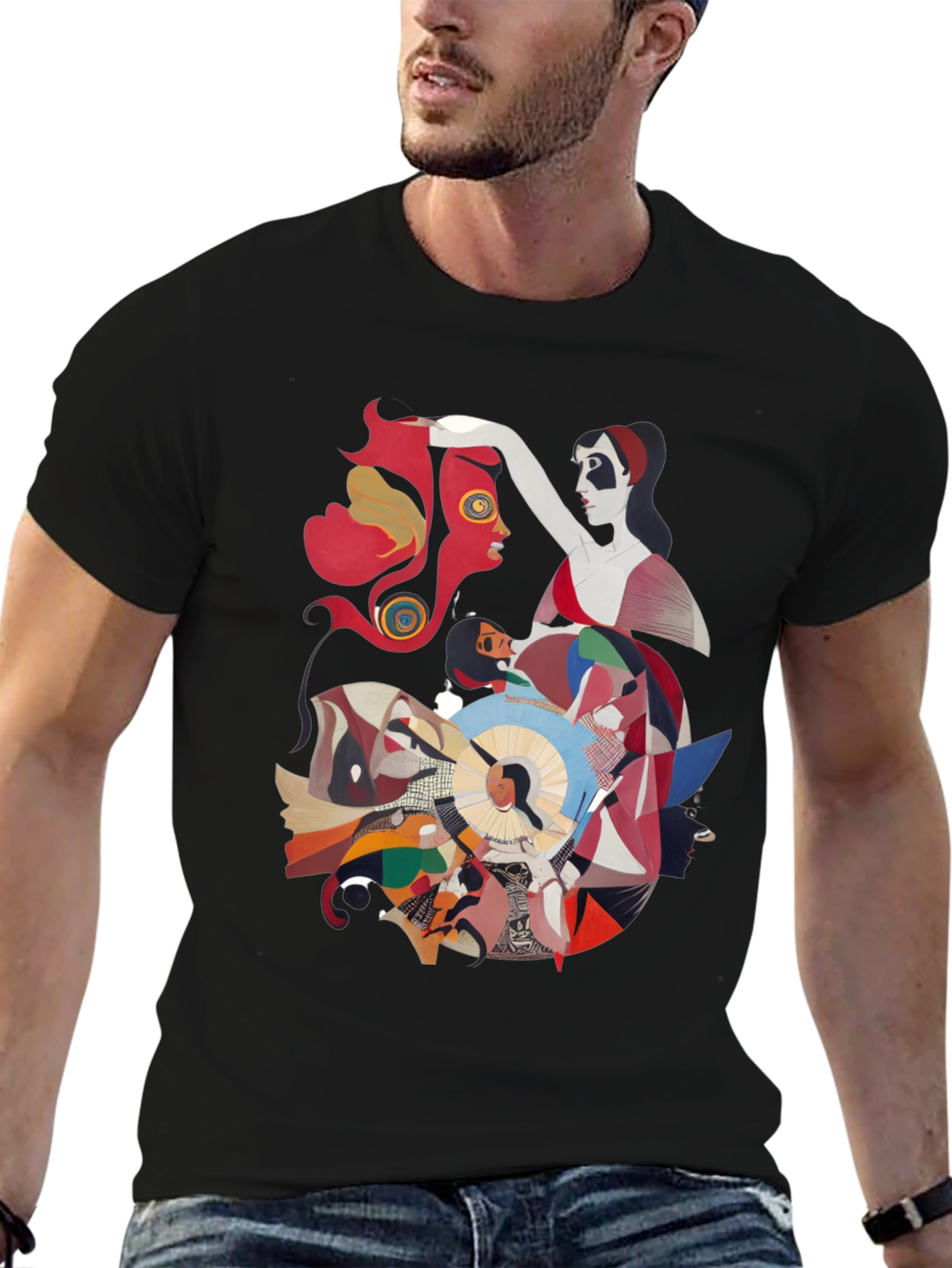 Abstract Art Graphic Tee - Unique Design
