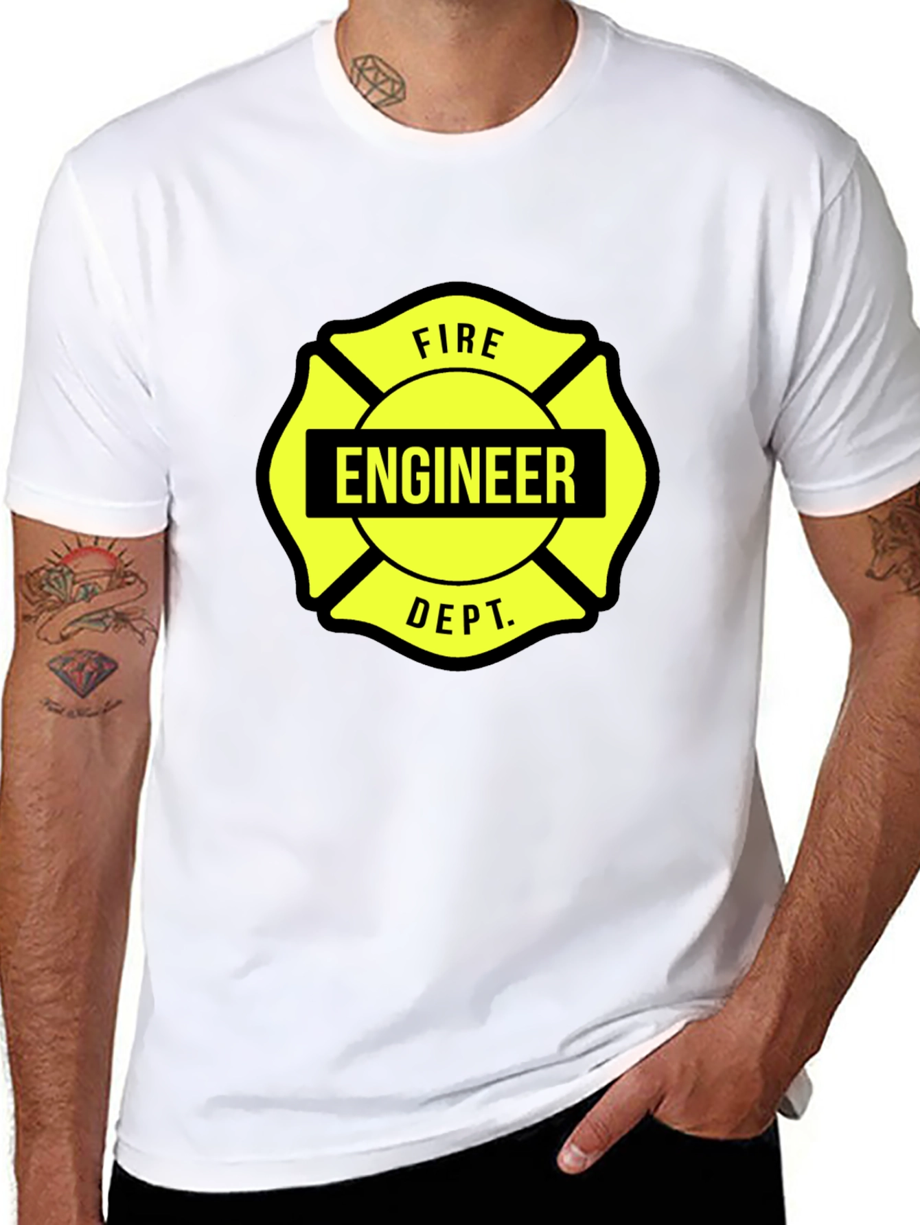 Fire Engineer Maltese Cross Graphic Tee