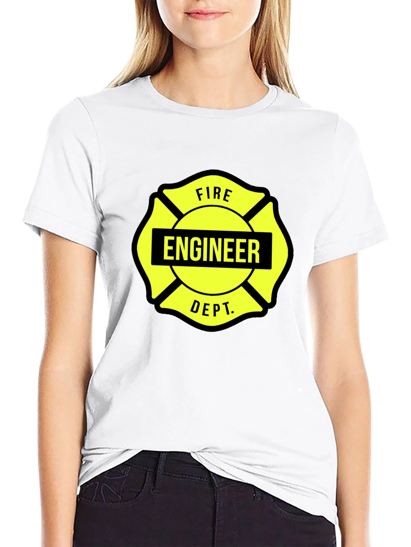 Fire Engineer Maltese Cross Graphic Tee