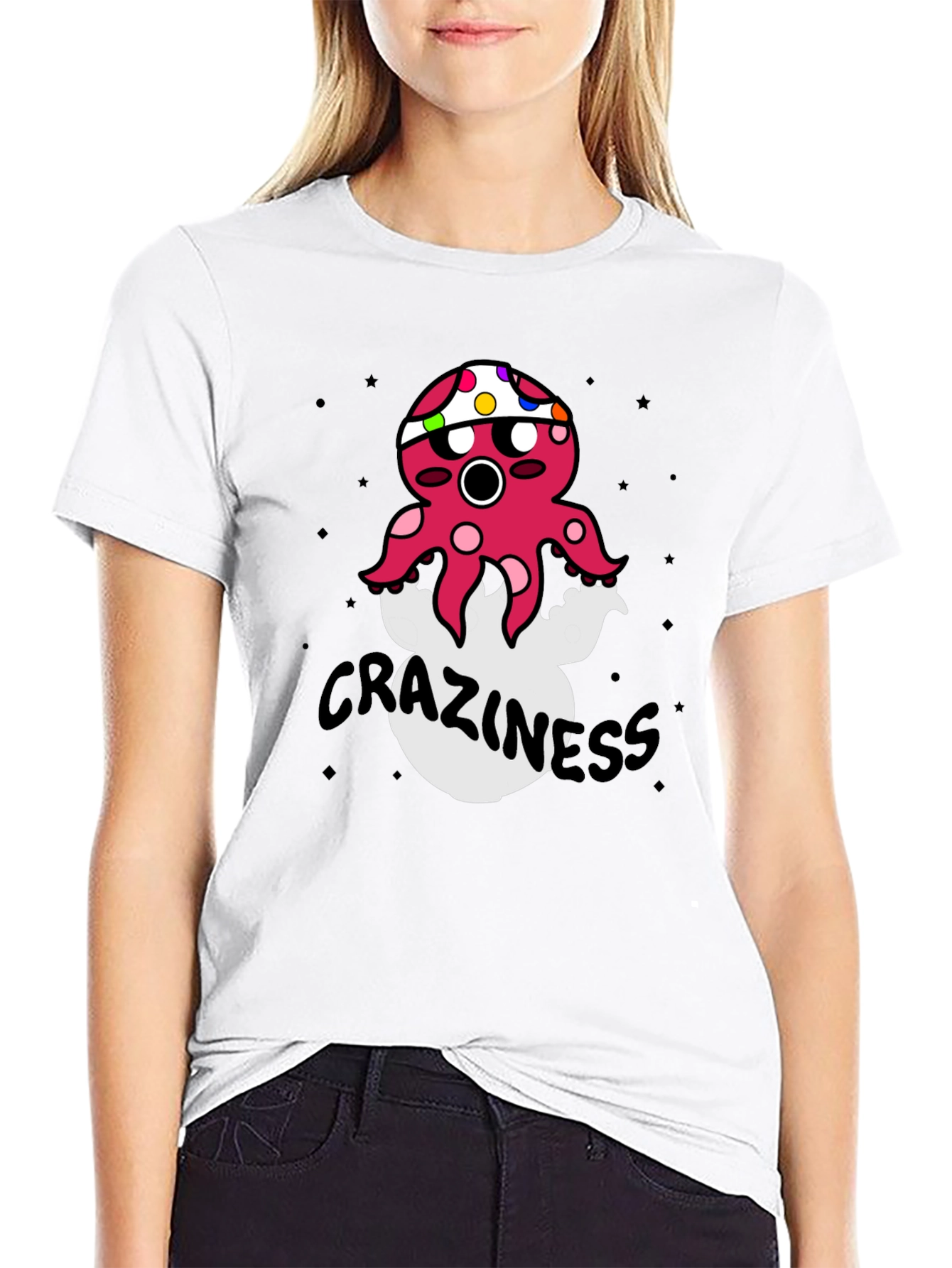 Crazy Octopus Graphic T-Shirt